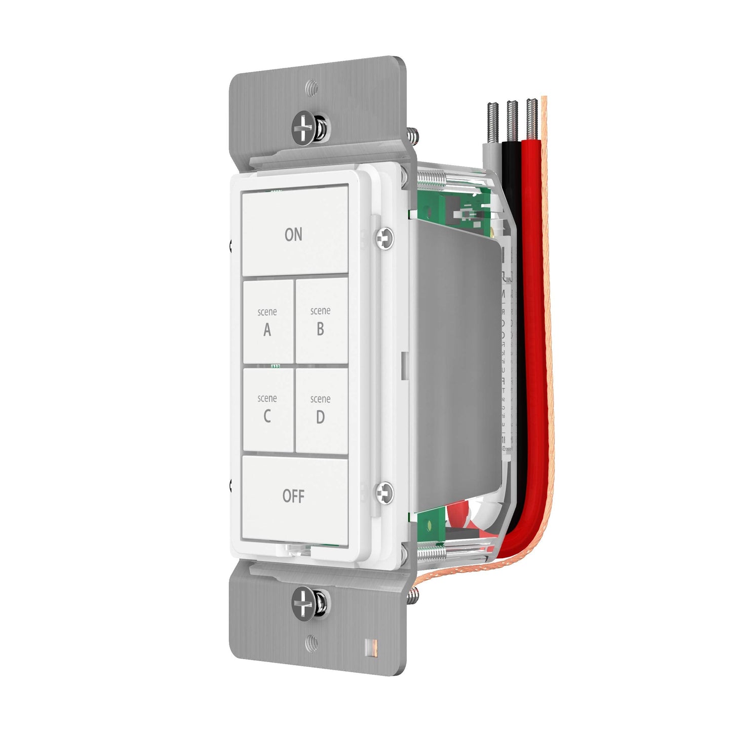 Insteon Smart Light Switch Smart Keypad, in-Wall 6-Button On/Off Scene Controller, Connect Up to 5 Devices, 150W LED Capacity, Works with Alexa & Google Assistant, Hub Required - 2487S