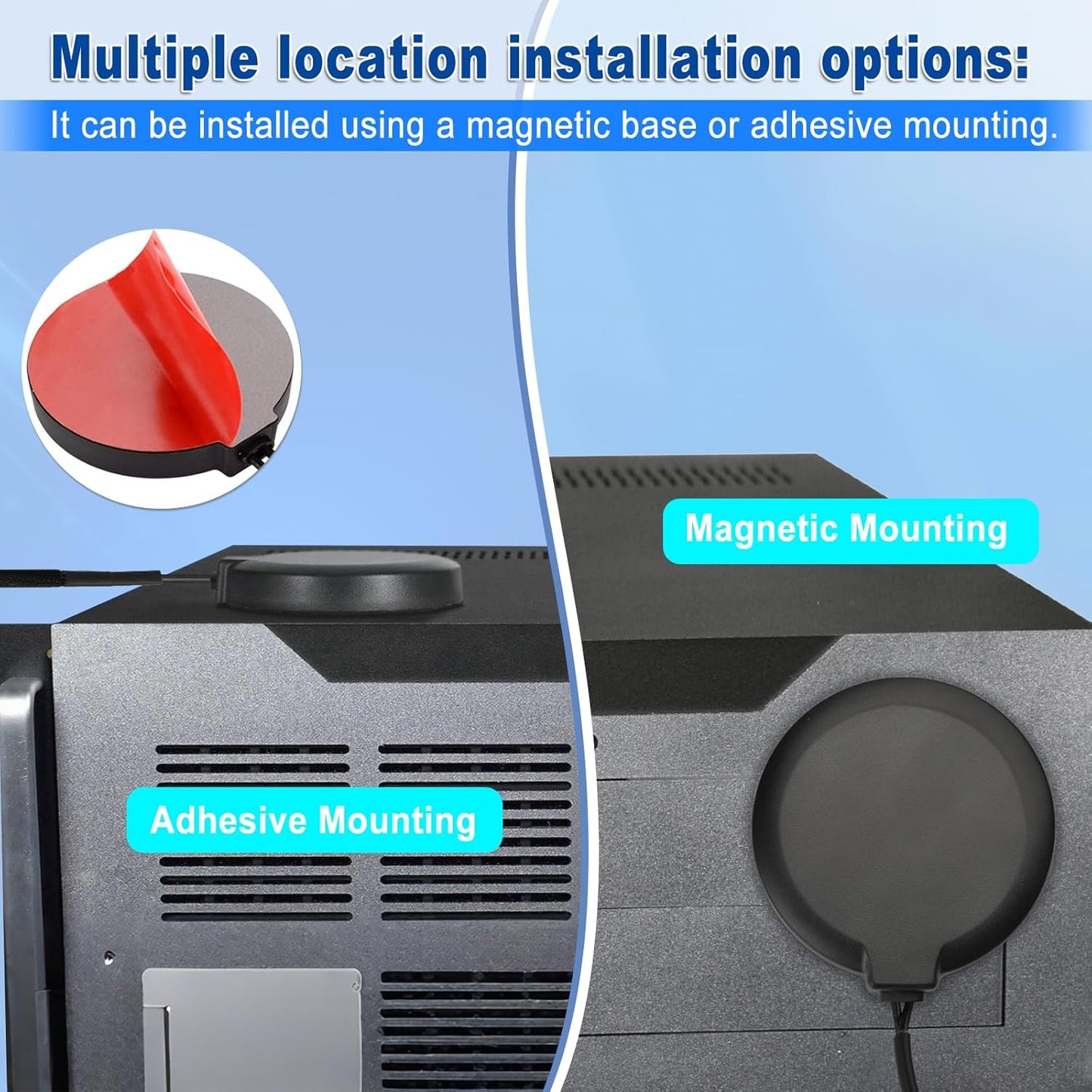 Superbat 4G 4G LTE Cellular GPS Adhesive Magnetic Mount Combination Antenna with SMA Male Connector for LTE Industrial