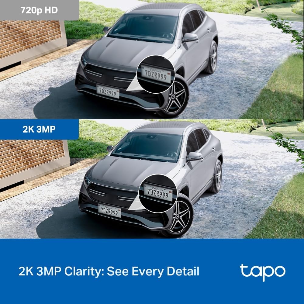 Tapo 2K 360 C217 Indoor/Outdoor Pan/Tilt Wired Security Camera - Baby Monitoring, Person & Baby Cry Detection, Motion
