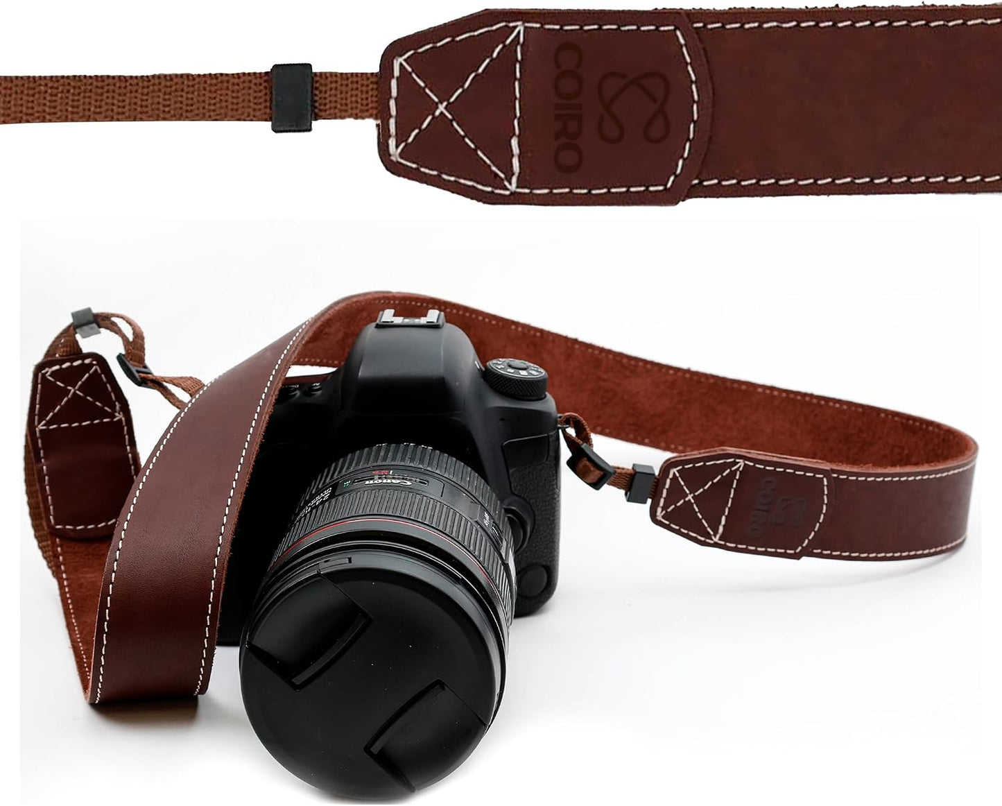 Classic Genuine Leather Shoulder Strap for DSLR/SLR Cameras - C Coiro