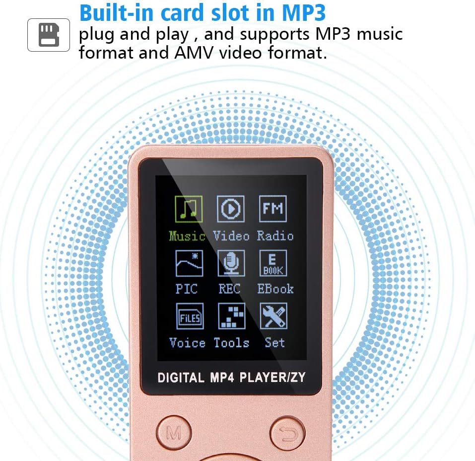 Eboxer MP3 MP4 32G Portable Player, Music Player Support Music Radio Recording Video Ebook, Built in Stopwatch, Up