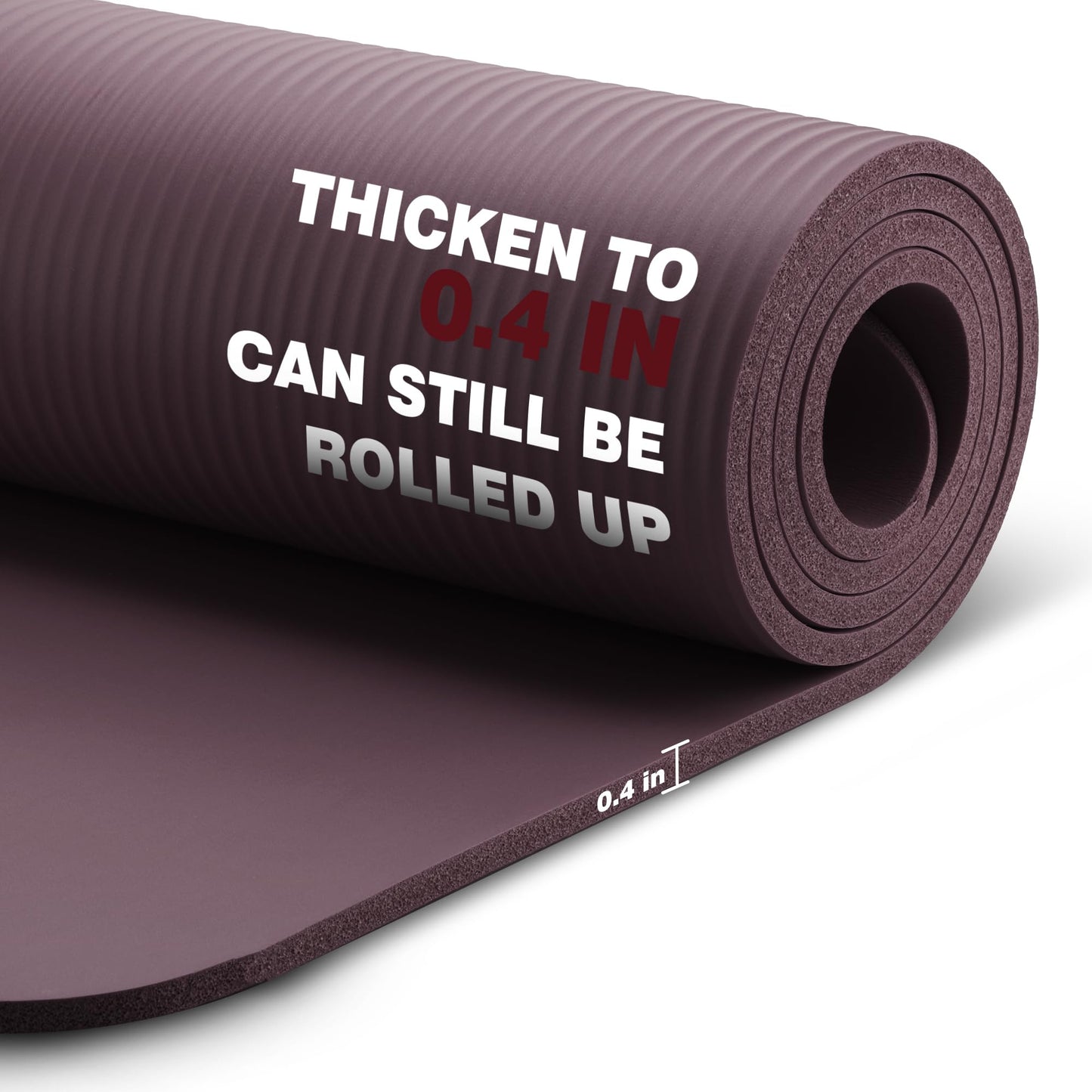 KEEP Extra Thick NBR Yoga Mat for Women & Men, 10mm Thick, 72”x24” Large Exercise Mat with Non-Slip Workout Mat for Yoga, Pilates, Stretching, Meditation – Wide & Cushioned Fitness Mat,purple
