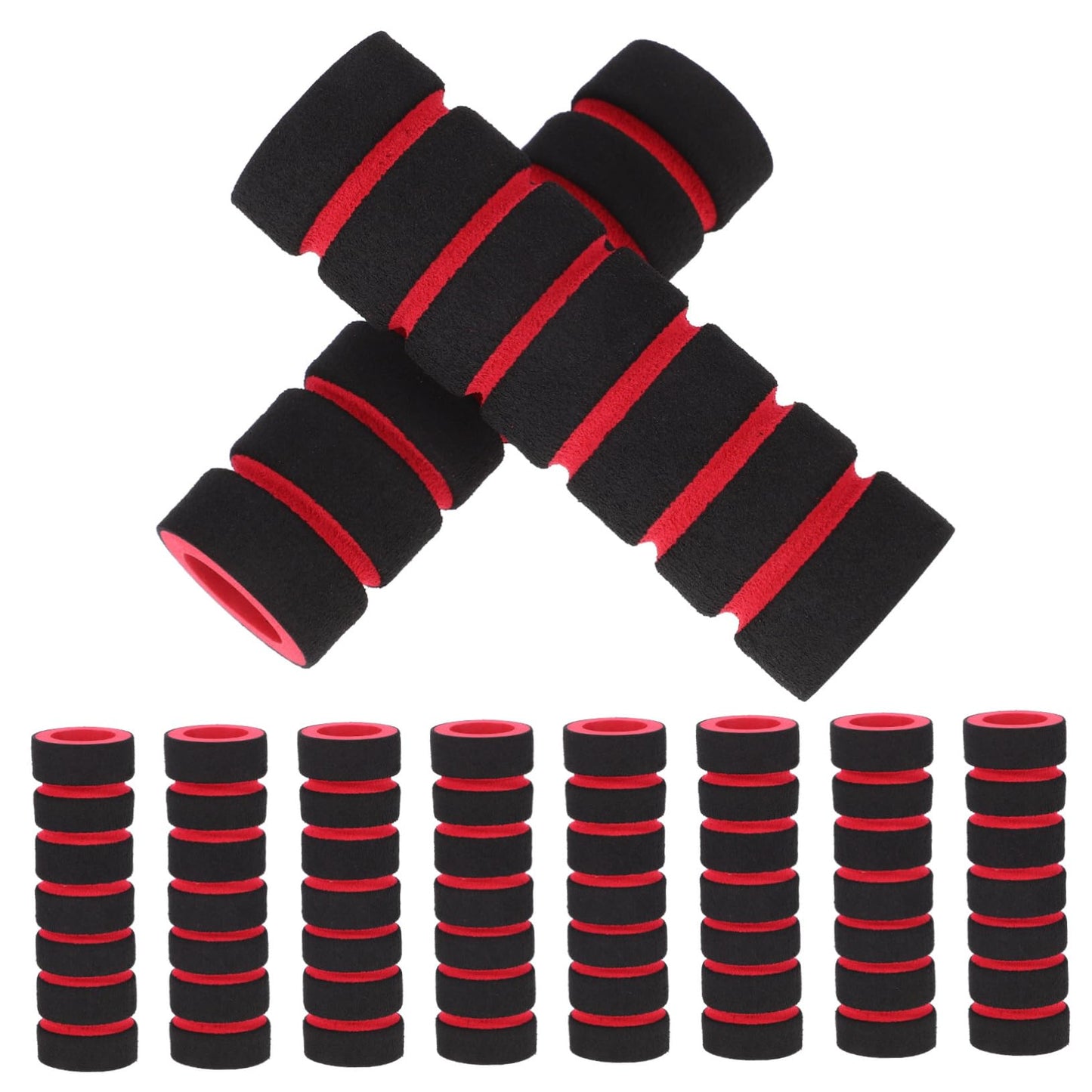 balacoo Replacement Sponge Roller Covers 4.33X1.25X1.57 Inch Foam Pads for Exercise Machines Leg Curl and Extension Equipment Comfortable Gym Grip Protectors for Ab Training