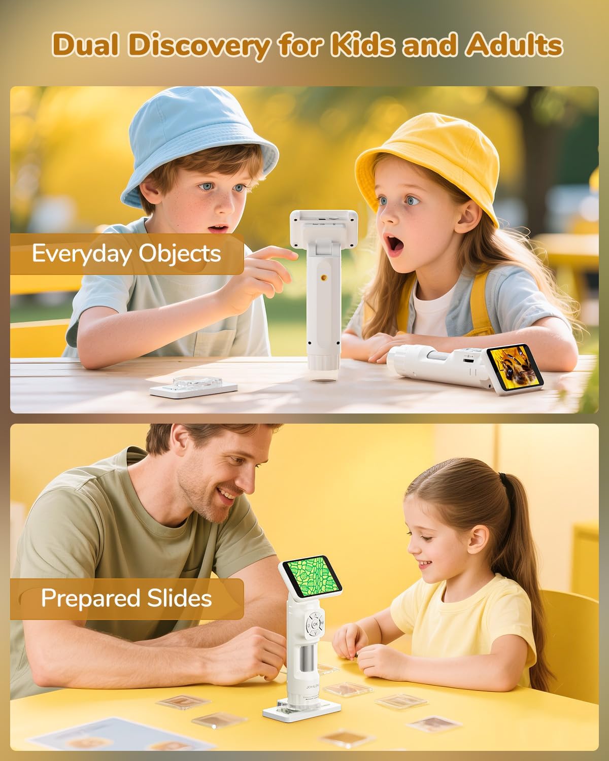 JOYALENS JL113 2.8" 1080P 8 32GB Microscope for Kids Adults with IPS Screen, Handheld Digital Microscope Camera