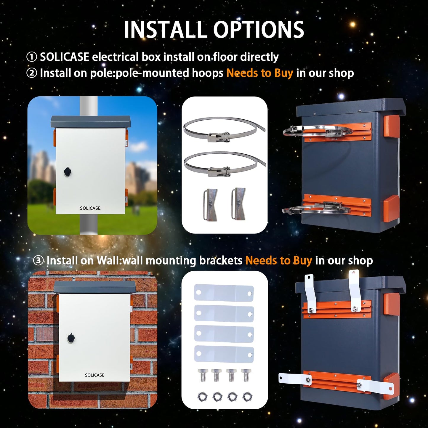 Outdoor Electrical Box NEMA Enclosure Weatherproof Junction Box with Fan Vent Metal Electrical Cabinet with Shelves (20x16x8”)