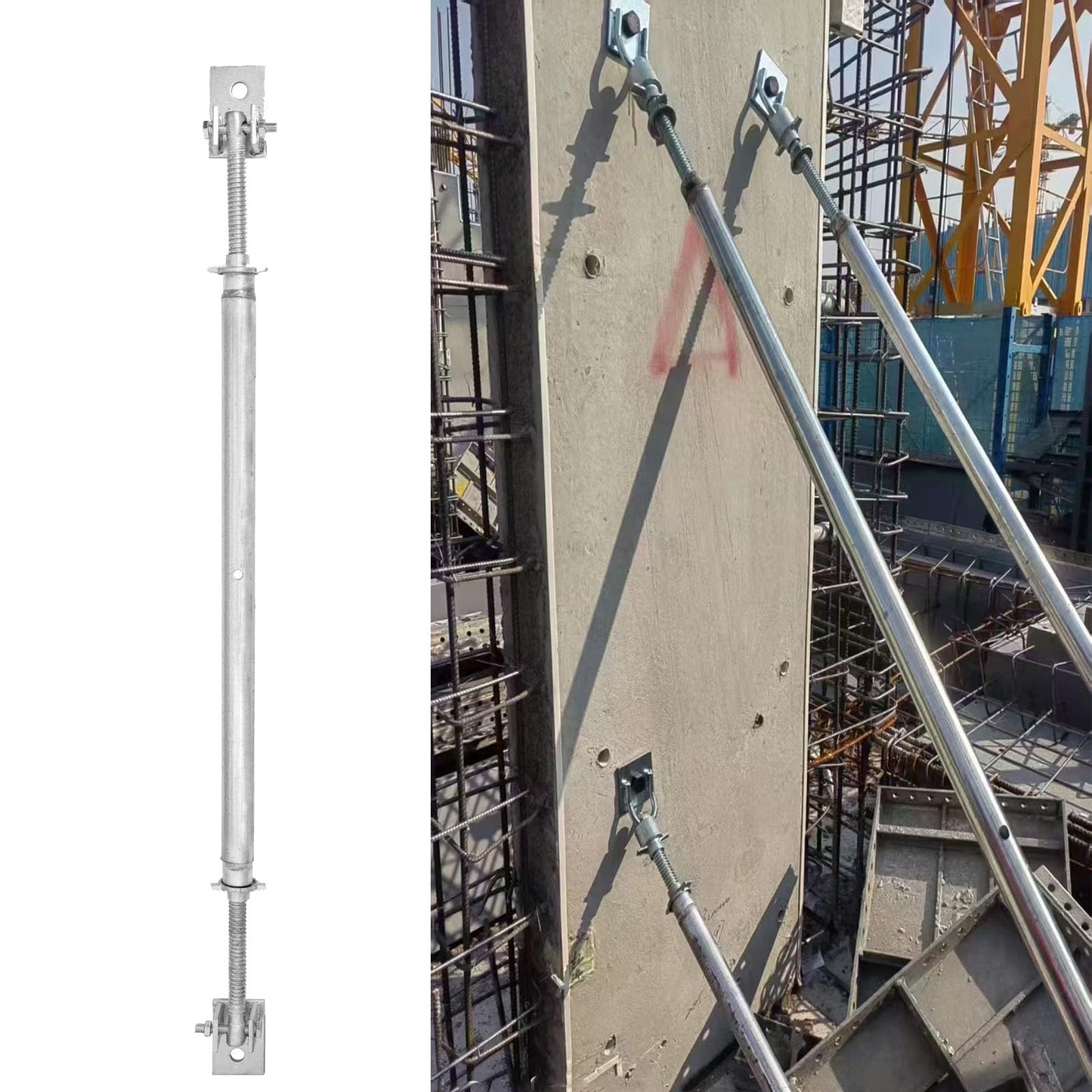 Adjustable Wall Brace，Telescoping Jack Post，Adjustable 70"- 86"，Versatile Shoring for Construction Projects, Wall Bracing,Concrete Form Support，Adjustable Jack，Adjustable Support Beam，House Jack Post