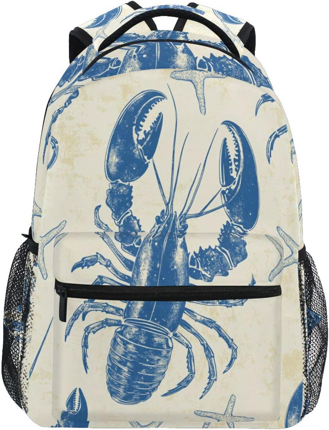 Krafig Backpacks Backpack Daypack Retro Lobsters Starfish Boys Girls Kids School Bookbag, School Bag Travel