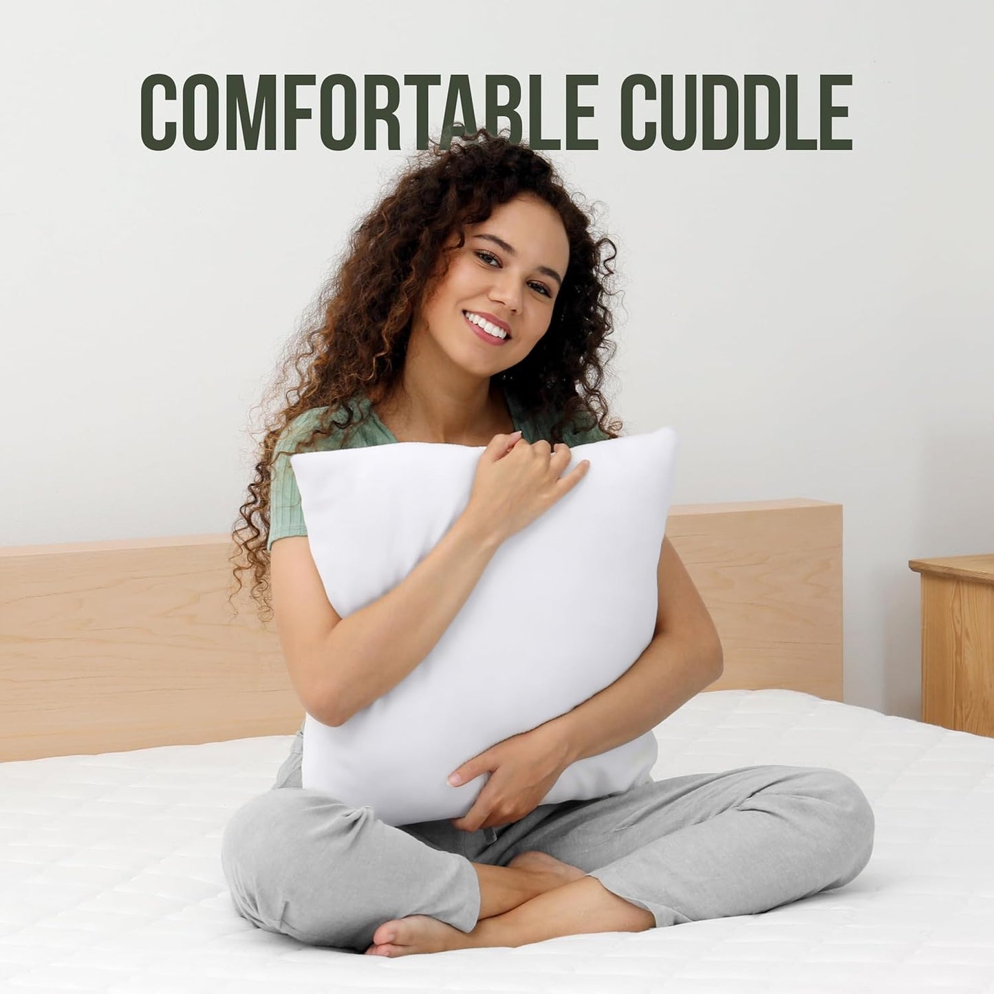 Utopia Bedding Throw Pillow - Fluffy 16x16 Inches Down Alternative Cushion in White | Perfect for Bed, Sofa & Couch