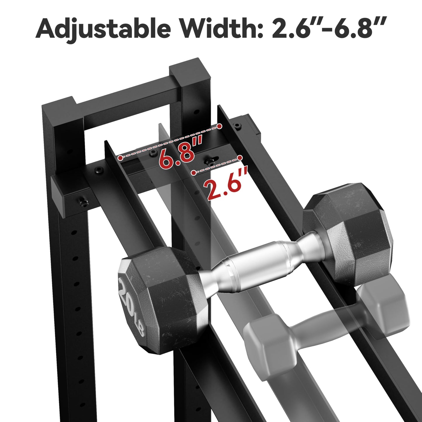3-Tier Heavy-Duty Dumbbell and Plate Rack 1200LB Capacity, Adjustable Weight Storage Stand for Dumbbells, Kettlebells, Barbells & Weight Plates, Compact Multifunctional Organizer for Home Gym