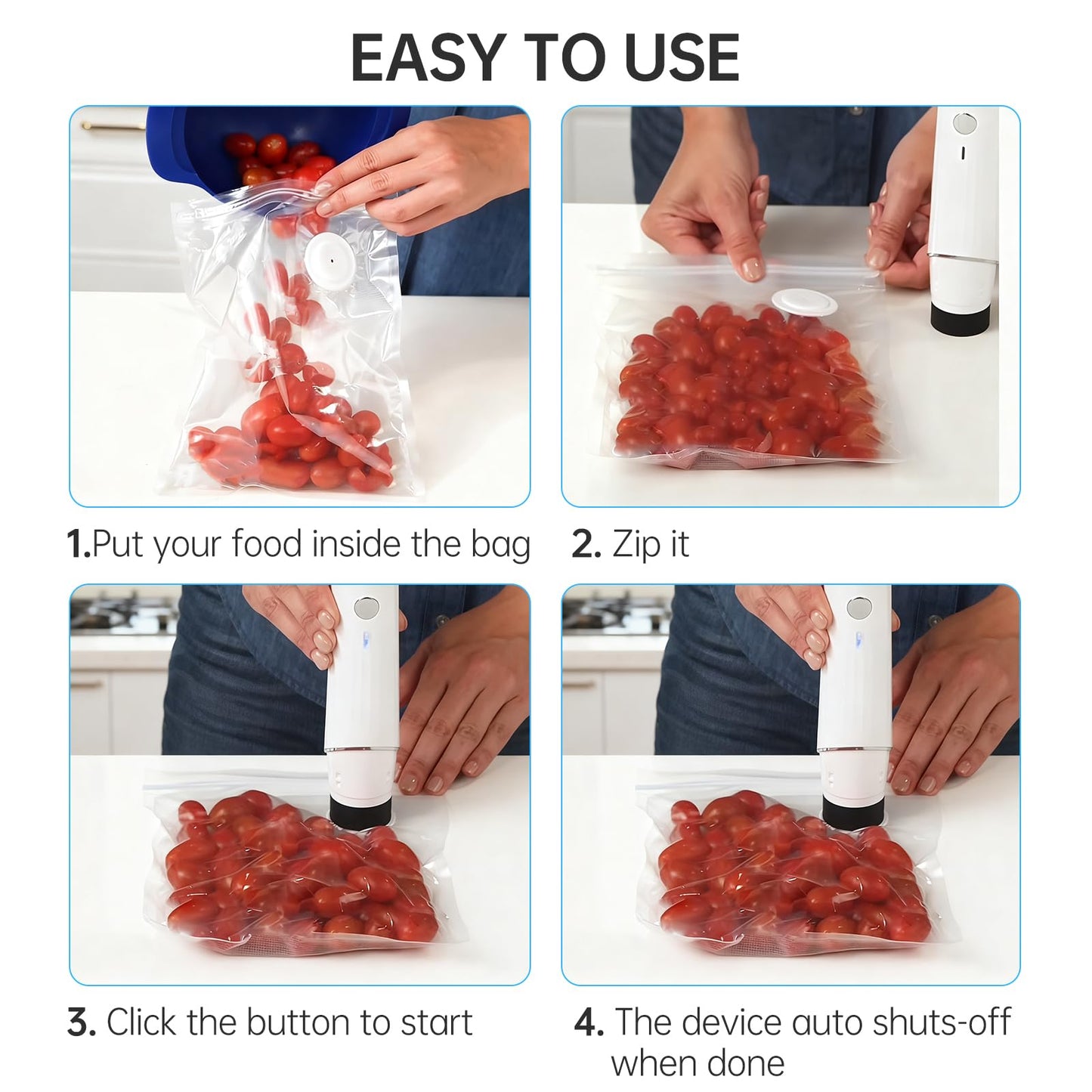 Vacuum Sealer Bags Compatible with Chef Preserve,10PCS Reusable Food Grade And Leak-Proof Storage Bags,Clear,5pcs (10.24 * 11.02 in),5pcs(10.24 * 13.39 in)
