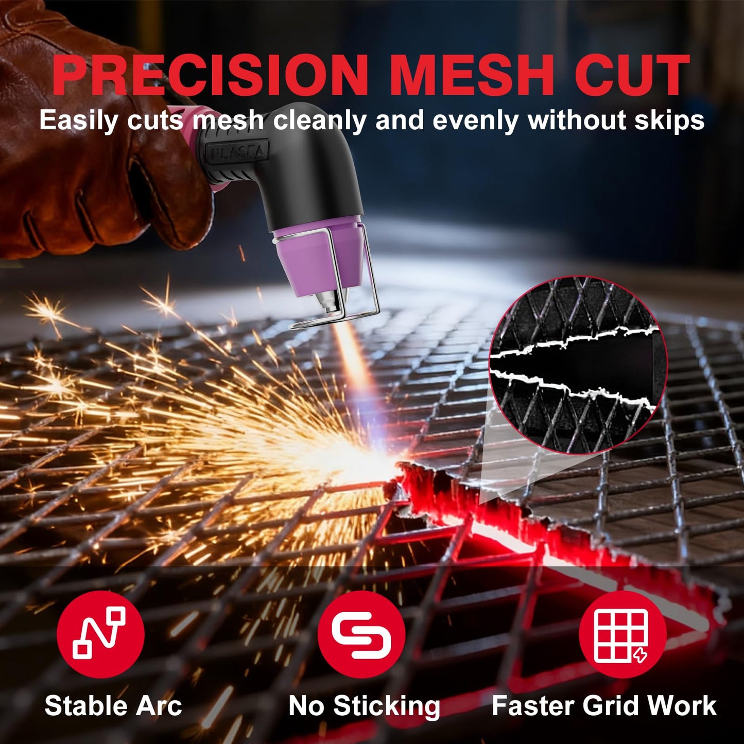 Futelo Plasma Cutter 55A, Non-Touch Pilot Arc Plasma Cutter Machine, 110V/220V Dual Voltage, Large LED Display, IGBT Inverter, 1/2” Clean Cut, Portable Plasma Cutting Equipment