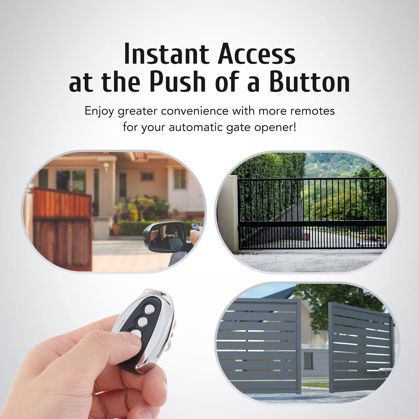 CO-Z 4400 lb Automatic Sliding Gate Opener with 3 Remote Controls, Electric Rolling Driveway Fence Slide Gate Motor, Complete Gate Operator Hardware Security System Kit for Sliding Gate Up to 40 Feet