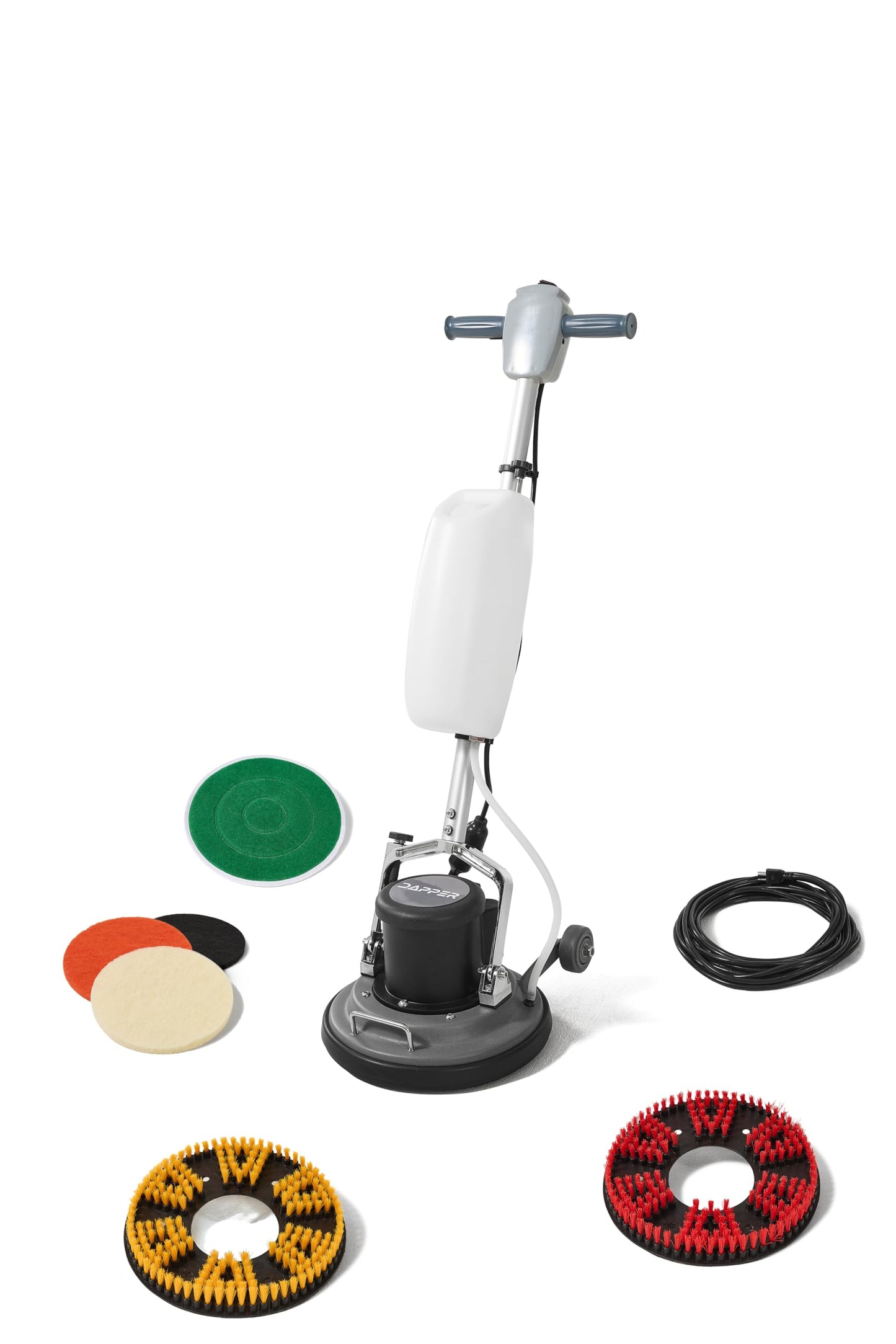 13" Heavy-duty Multi-Functional Floor Buffer Polisher Machine - Clean, Buff, Scrubb and Polish with Ease! Ideal for Carpets Too! Includes Optional Solution Tank, 2 Brushes and 3 Scouring Pads