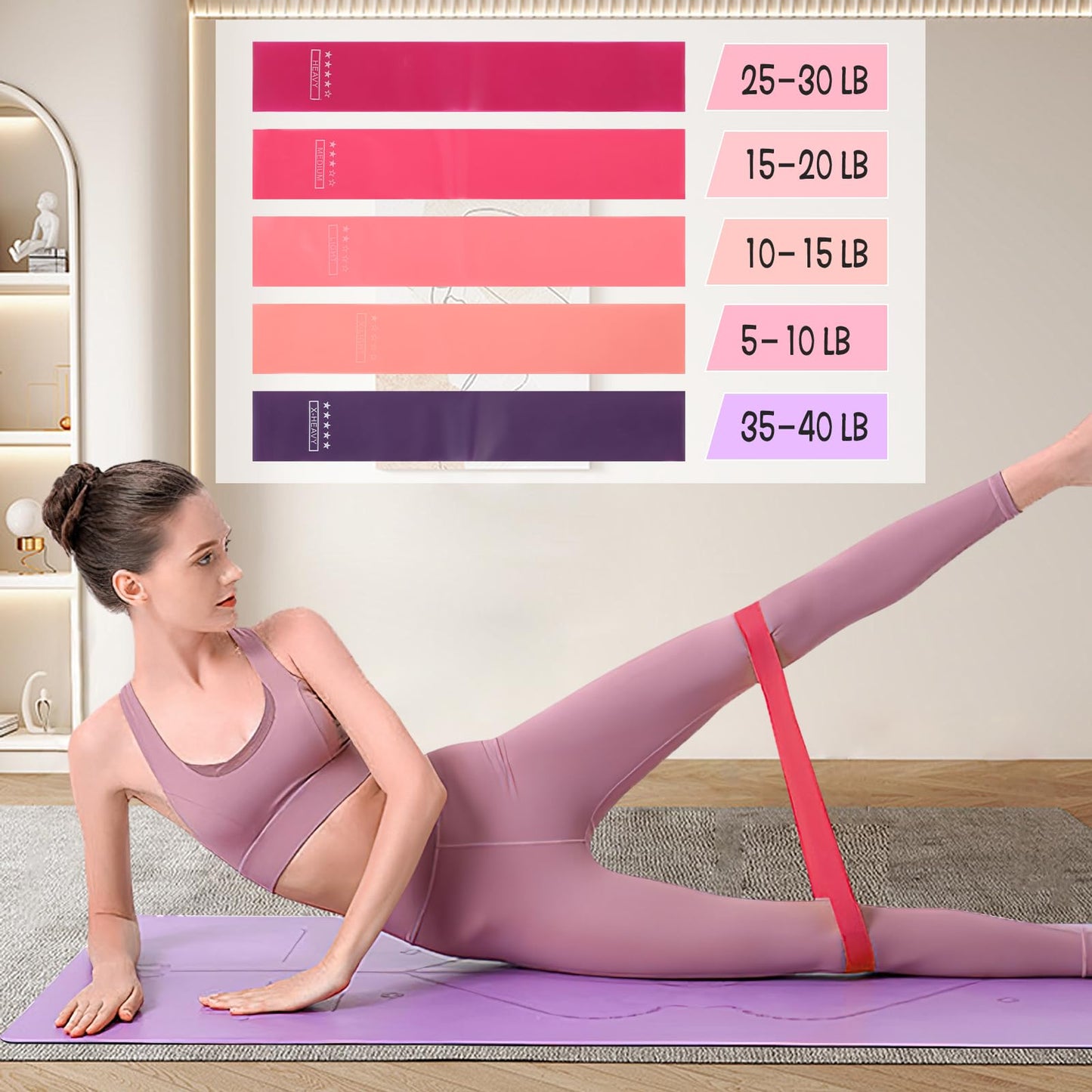 Wopgrty 21 Pcs Pilates Ring Circle Set for Women, Includes 9.8 in Ball Yoga, Ring Stretching, Strap Bands, Non Slip Socks, Back Bags for Workout, Commonly Used for Yoga, Pilates, Stretching, Fitness