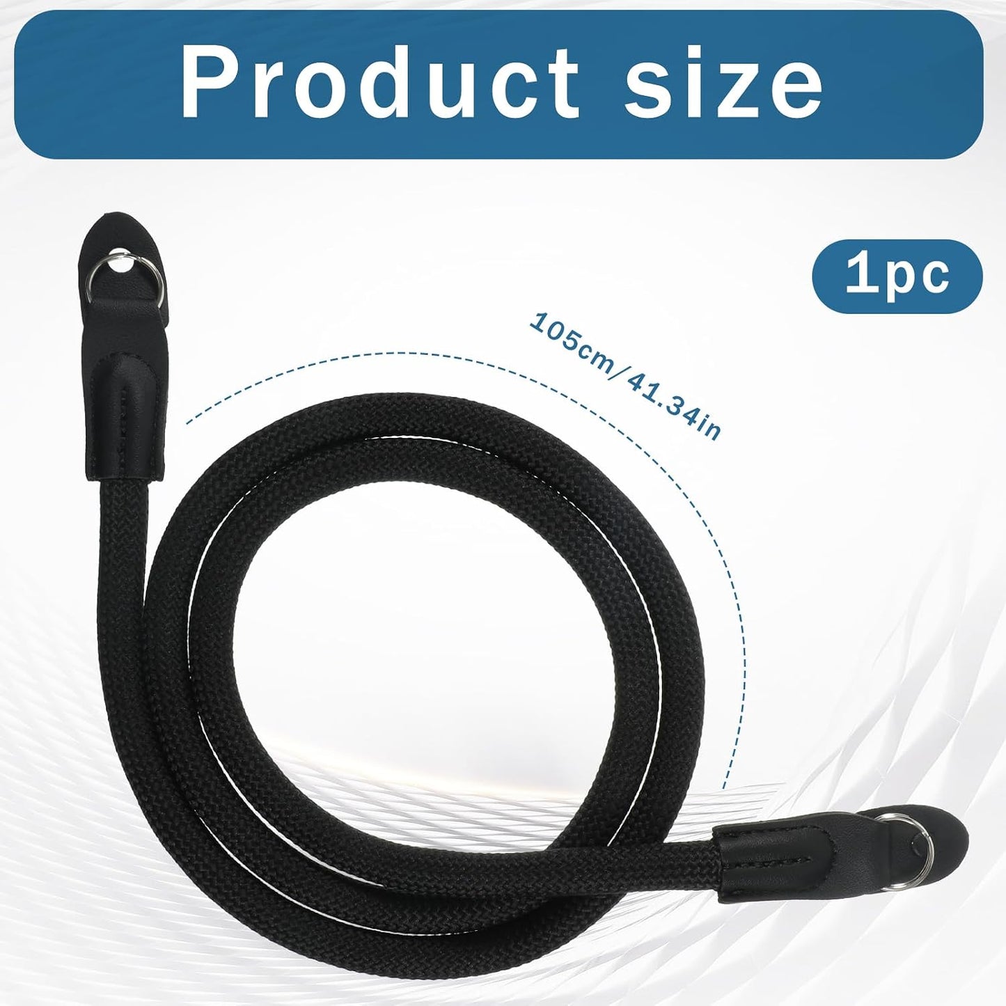 FdcZeyxior 105cm Rope Camera Strap, Camera Neck Strap, Nylon Climbing for Round Hole Interface DSLR SLR Mirrorless