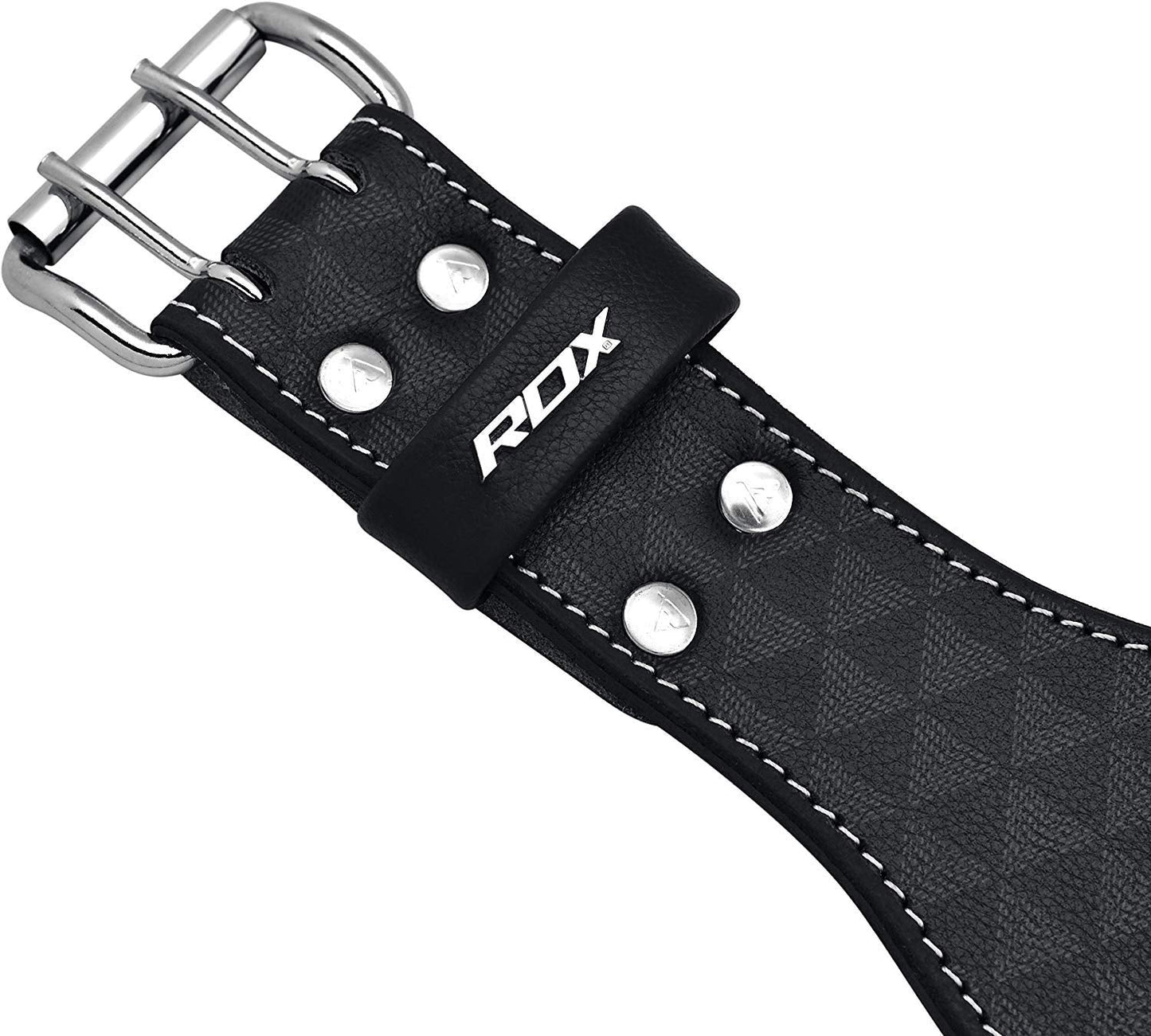 RDX Weight Lifting Belt Nappa Leather, 4” Padded Lumbar Back Support, 11 Adjustable Holes, Bodybuilding Training, Powerlifting Deadlifts Workout Squats Exercise, Home Gym Fitness Equipment