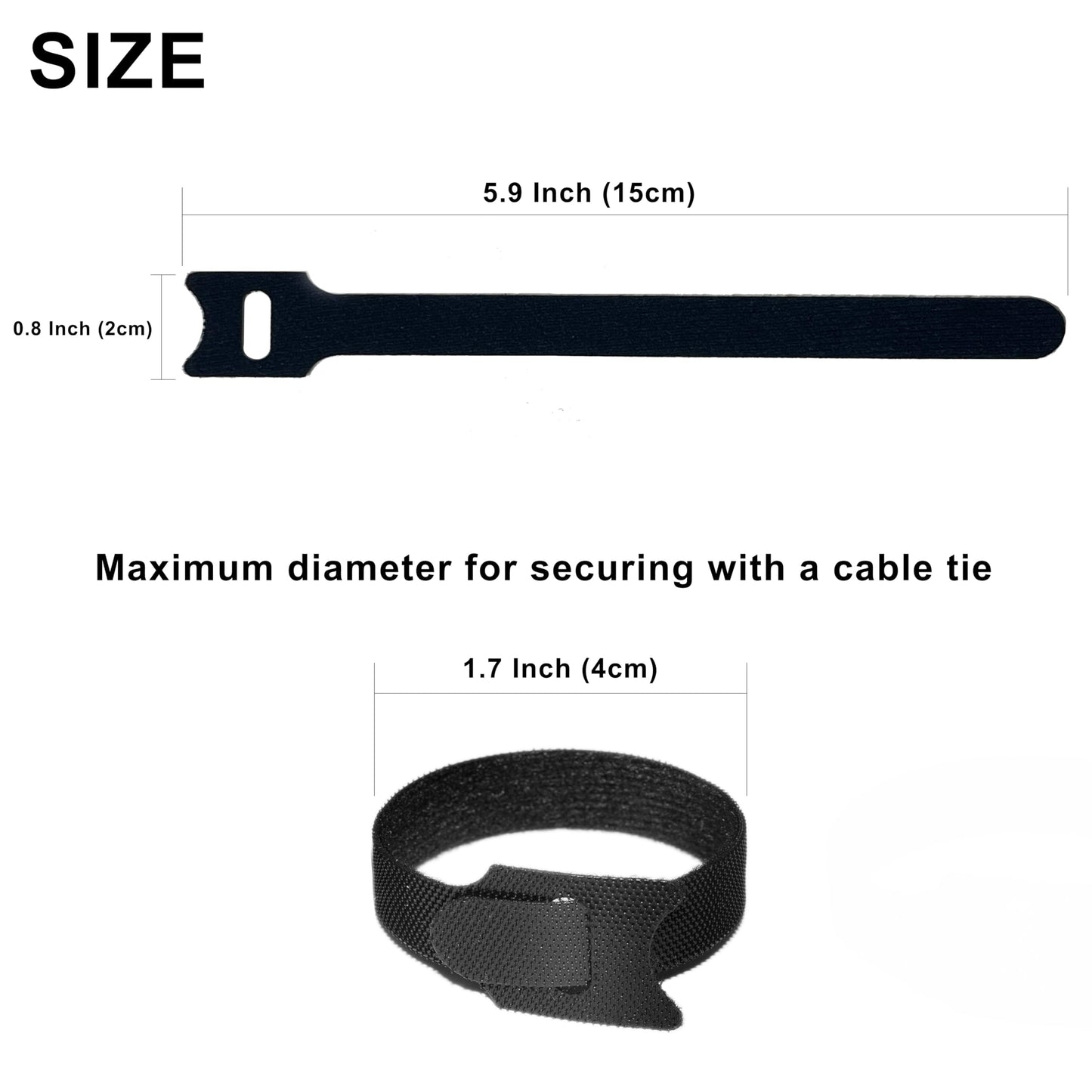 130 PCS 6 Inch Reusable Cable Ties Adjustable Cord Straps, Hook & Loop Wire Organizer for Home, Office & Electronics Cable Management