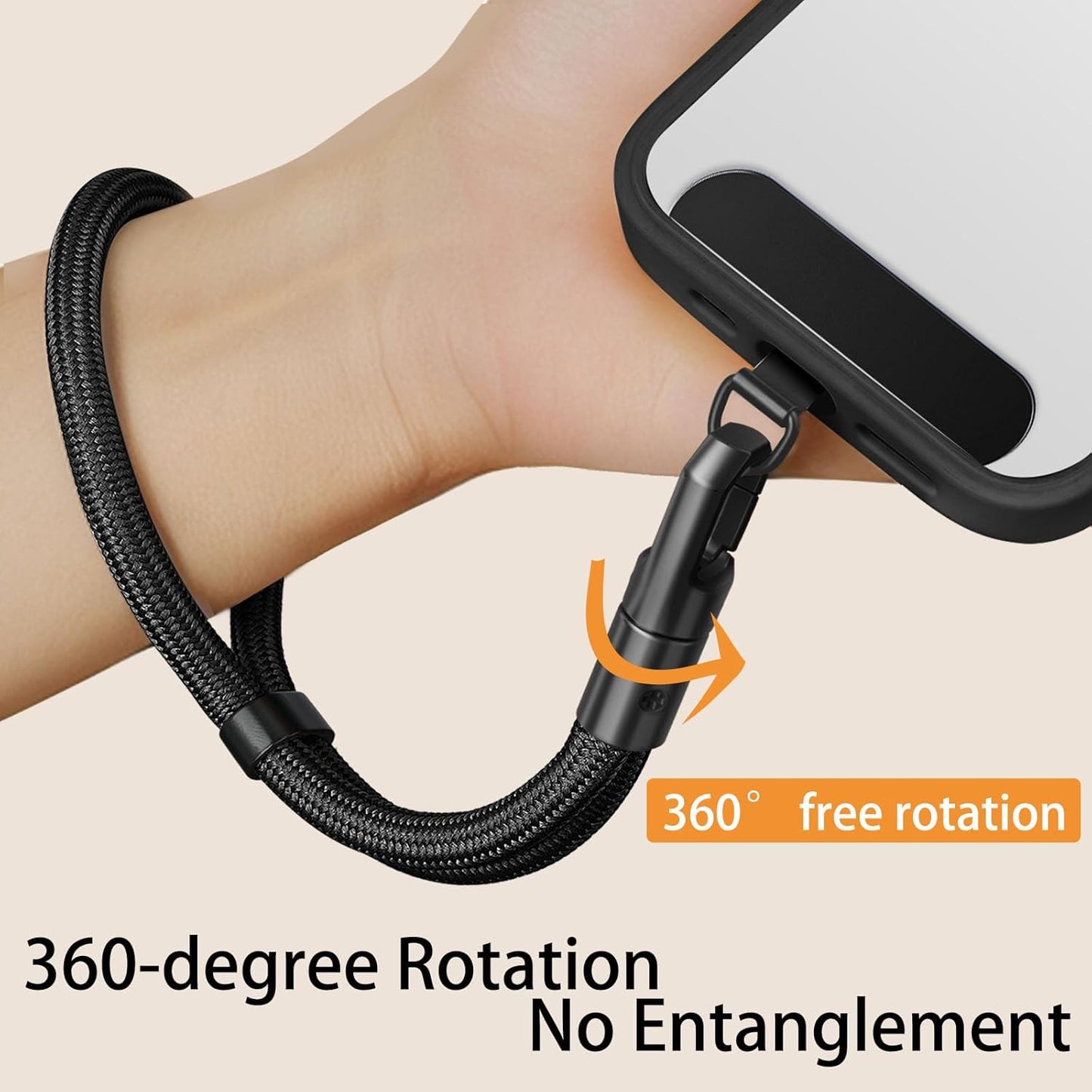 2 Pack 360 Phone Wrist Strap, Wrist lanyard for iPhone Case Camera, Anti Theft Phone Strap Lanyard with Rotating Hook