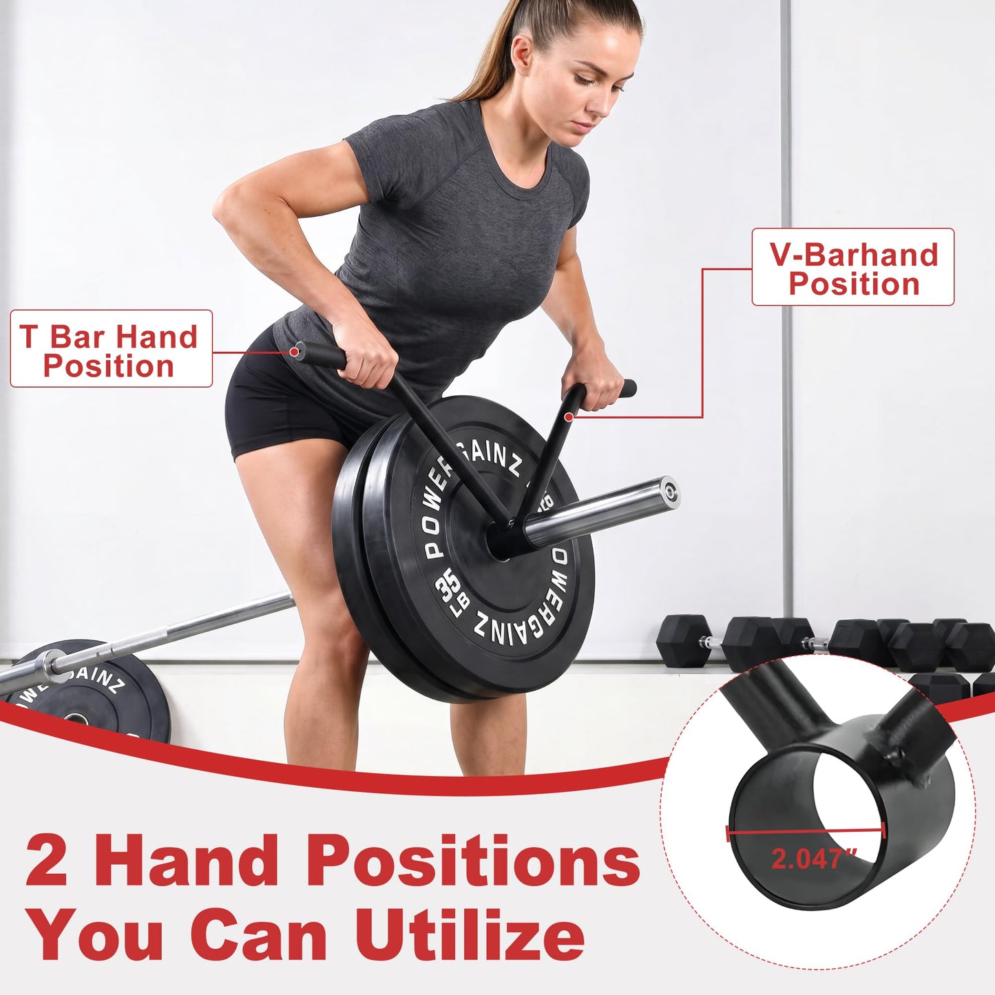 Signature Fitness 5-Piece Cable Attachment Set, LAT Pulldown Gym Accessories with Tricep Rope, V Handle, V Bar, V-Shaped & Rotating Straight Bars, 800 lb Capacity for Home Gym