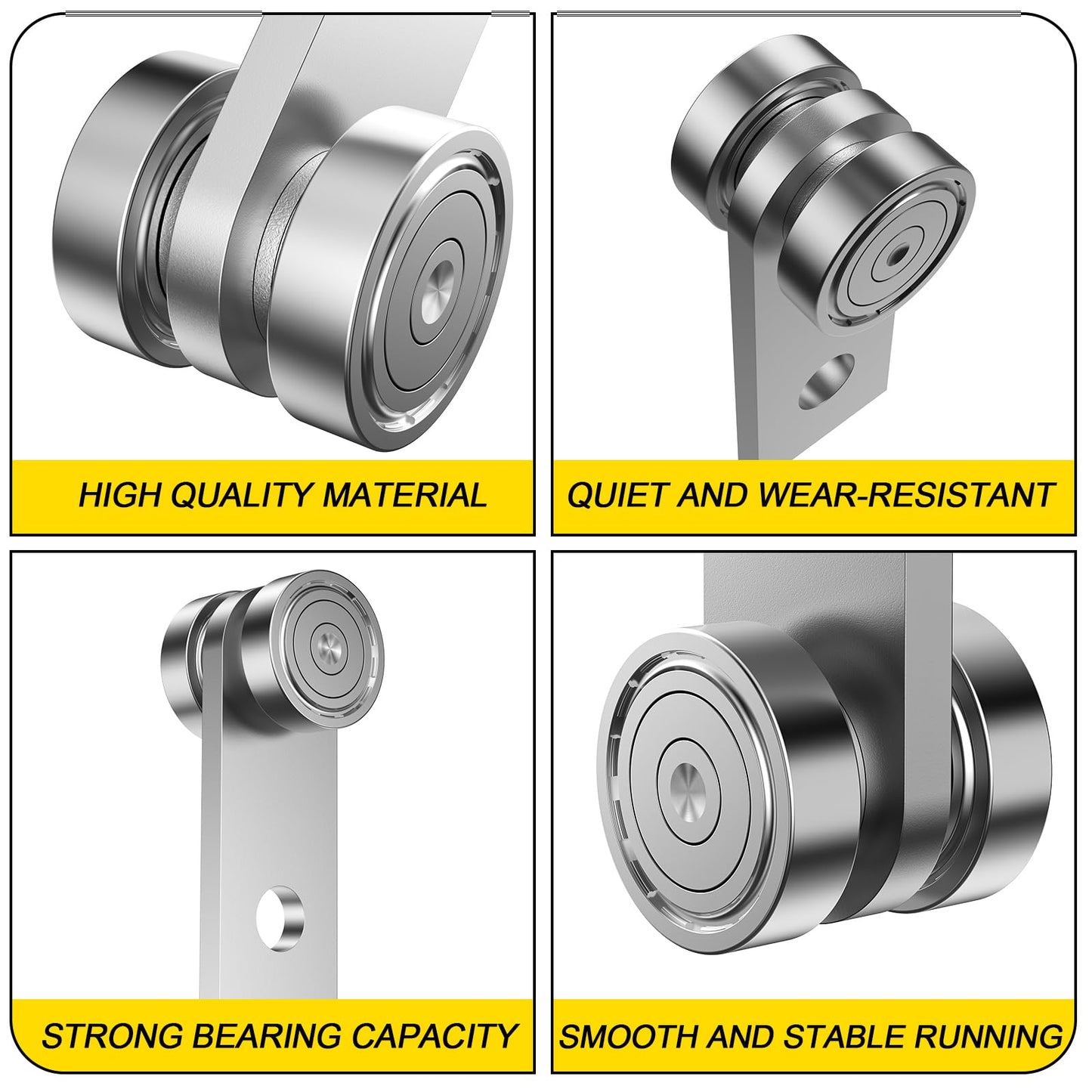 HZG 2 Wheel Trolley Assembly Rollers, Two Bearing Trolley Assembly for 1-5/8" Wide and All 1-5/8" or Taller Strut Channel, Trolley Roller Garage Pulley System Hoist System(20 Sets)