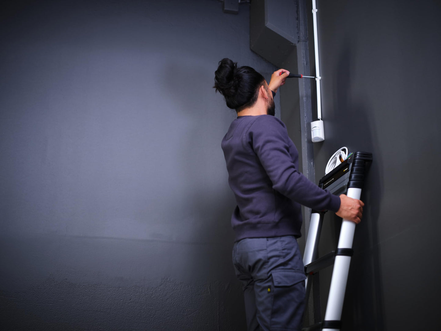 W.Steps Prime 11.5 FT | Telescopic Extension Ladder, ANSI Type 1A Certified, incl. stabilizers