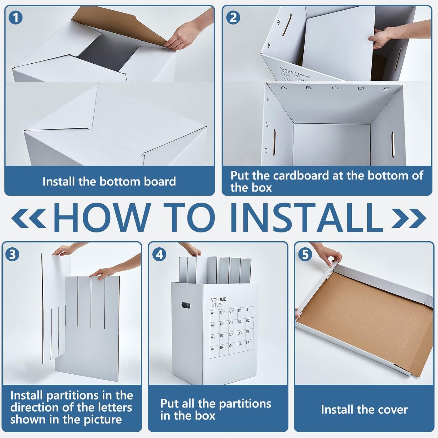 PerKoop Blueprint Holder | 2-Pack Storage Organizer with 40 Slots | 25 x 17.7 x 14.2 Inch for Home & Office