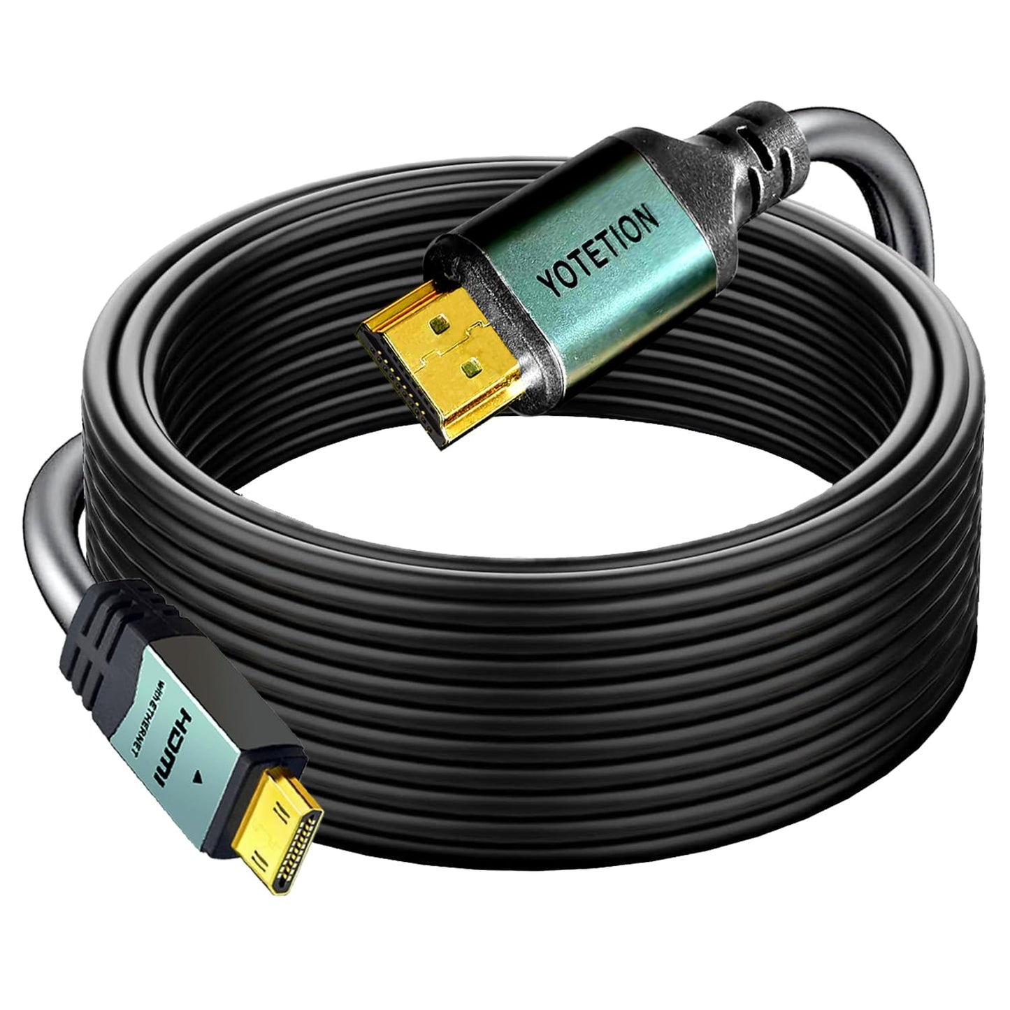 YOTETION 40FT, 4K 60Hz 2.0 Mini HDMI to HDMI Cable High Speed HDMI Cord, Compatible with Camera, Camcorder, Tablet