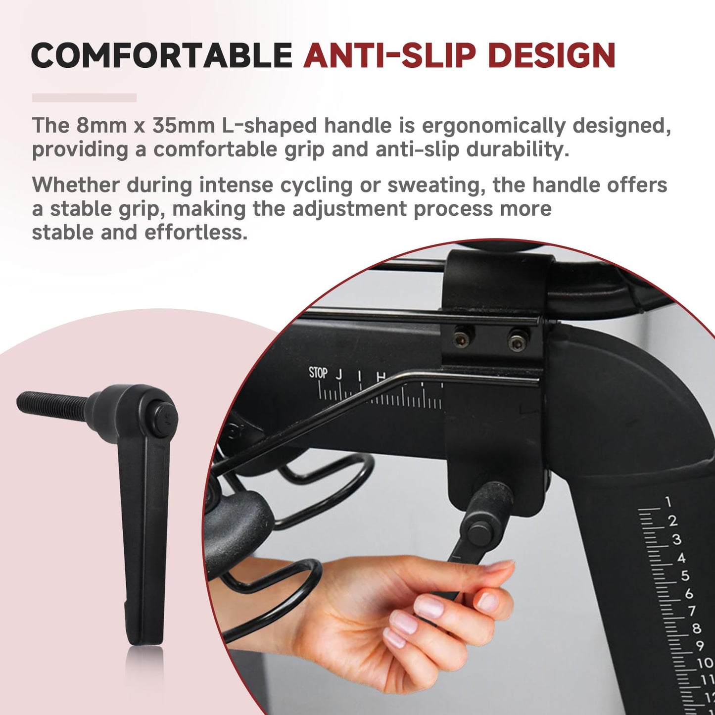 MUGLFPT Exercise Bike Horizontal Seat Bar Adjustment Lever , Compatible with Peloton Exercise Bike Replacement Handle, Adjustable Alloy L-Shaped Handle Accessory