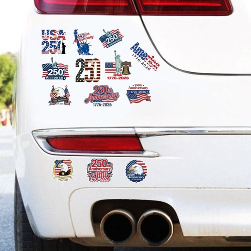 250 Anniversary USA Stickers - Waterproof Vinyl Decals for Laptops, Water Bottles, Phones & More