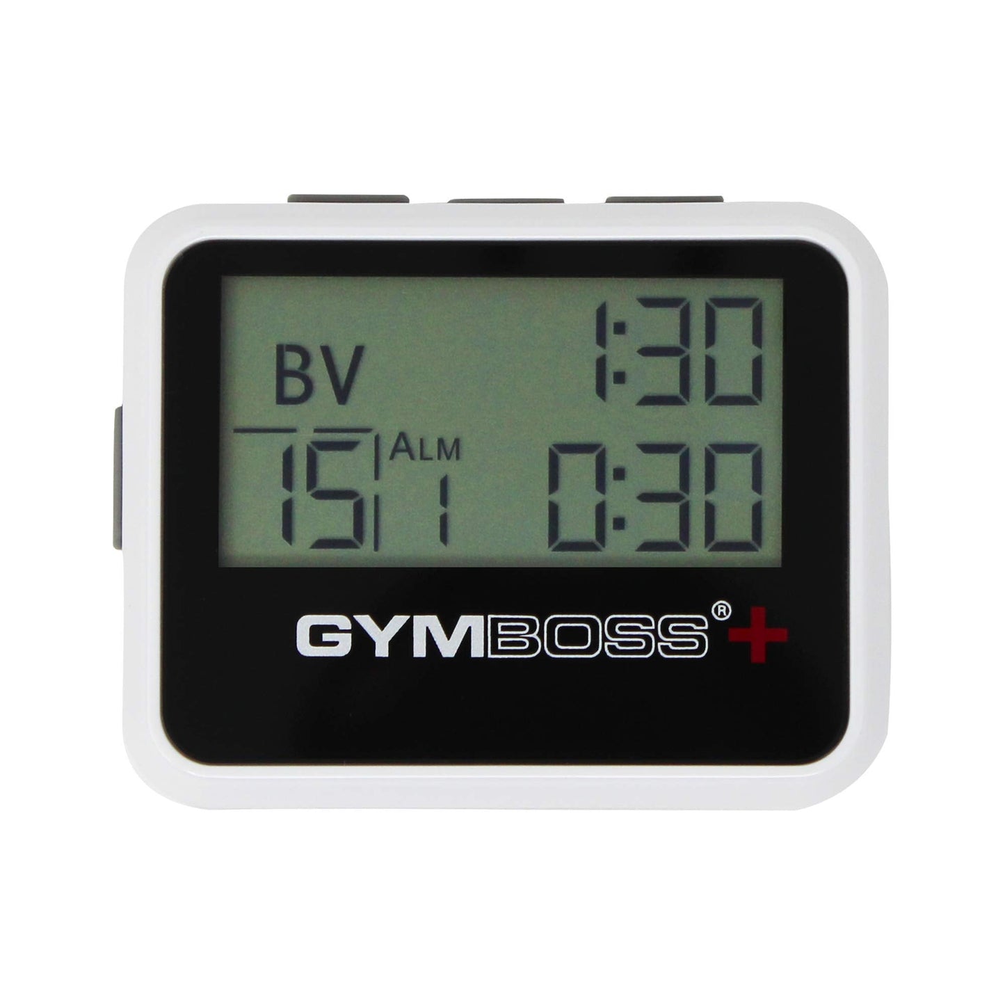 Gymboss Plus Interval Timer and Stopwatch - White/Black Hardcoat