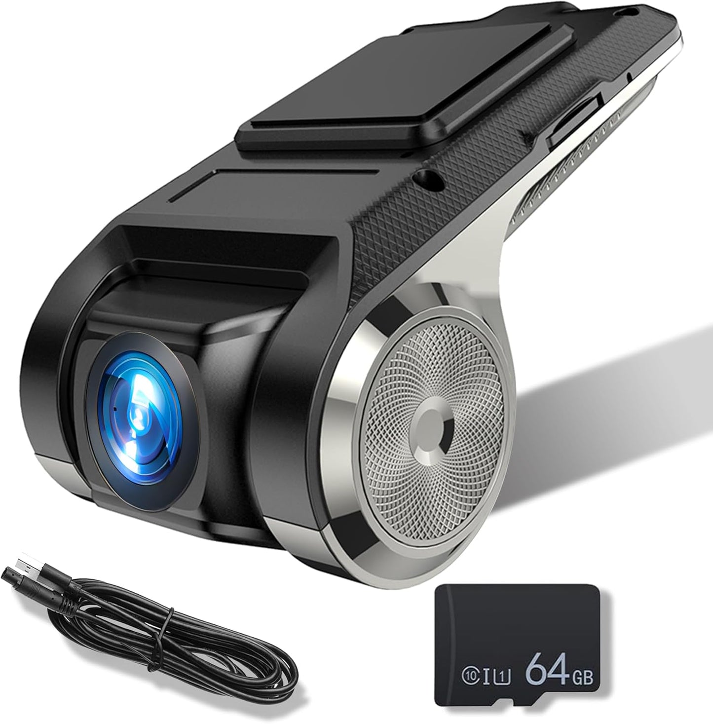 METEESER 64GB 24Hours USB Car DVR Camera Video Recorder, USB Dash Cam, WDR Full HD Dash Camera Car Driving Recorder