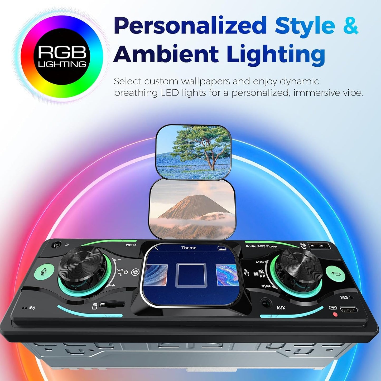 Missee MP3/USB/SD/AUX Single DIN Car Stereo with Touchscreen, Bluetooth Audio, Car Radio Receiver, Dual Input, Fast