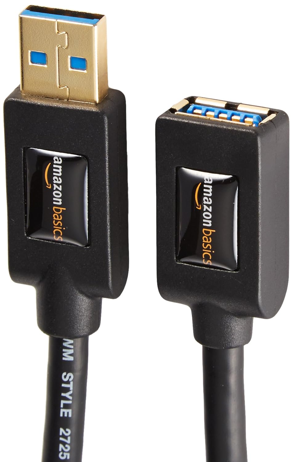 2-Pack 3.0 4.8Gbps 6 Amazon Basics USB Extension Cable, A-Male to A-Female, High-Speed, Gold-Plated Connectors, Foot
