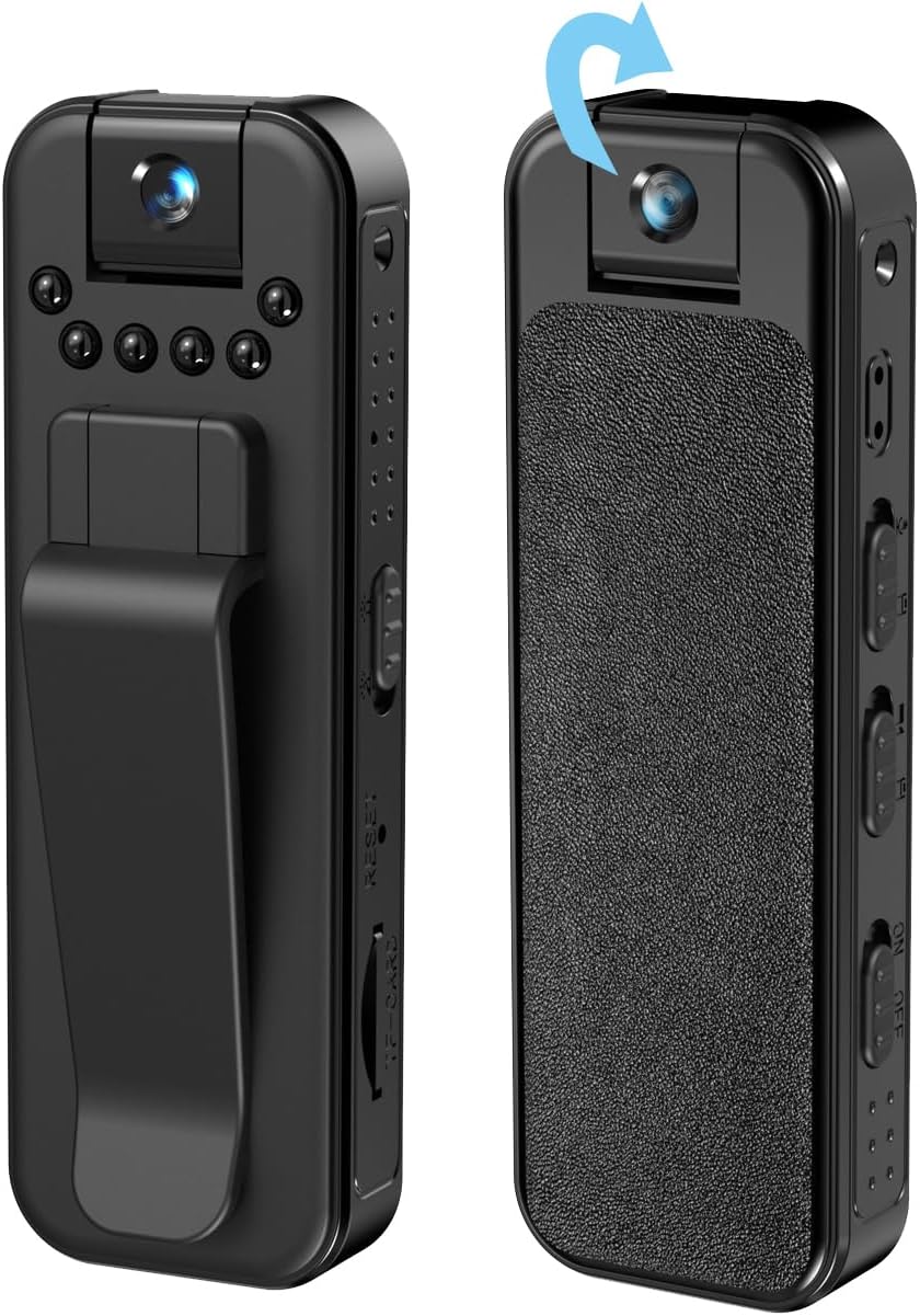 Ahheyie 1080P Body Camera Video, Wearable BodyCam Protable Camcorder with Night Vision, Sports Camera