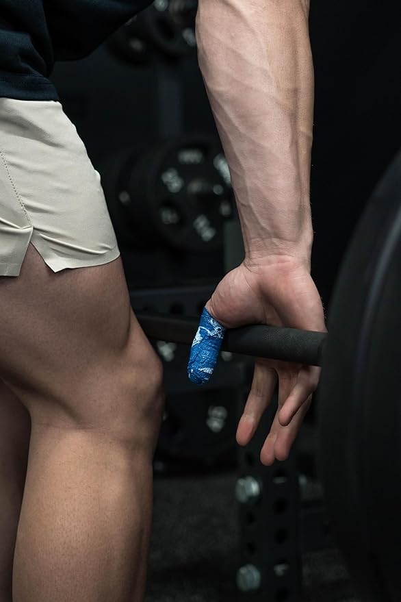Gymreapers Hook Grip Weightlifting Tape (3 Pack) Premium Adhesive Thumb Skull Tape for Finger Protection, Powerlifting, Exercise & Cross Training - Athletic Sweat Proof Tape