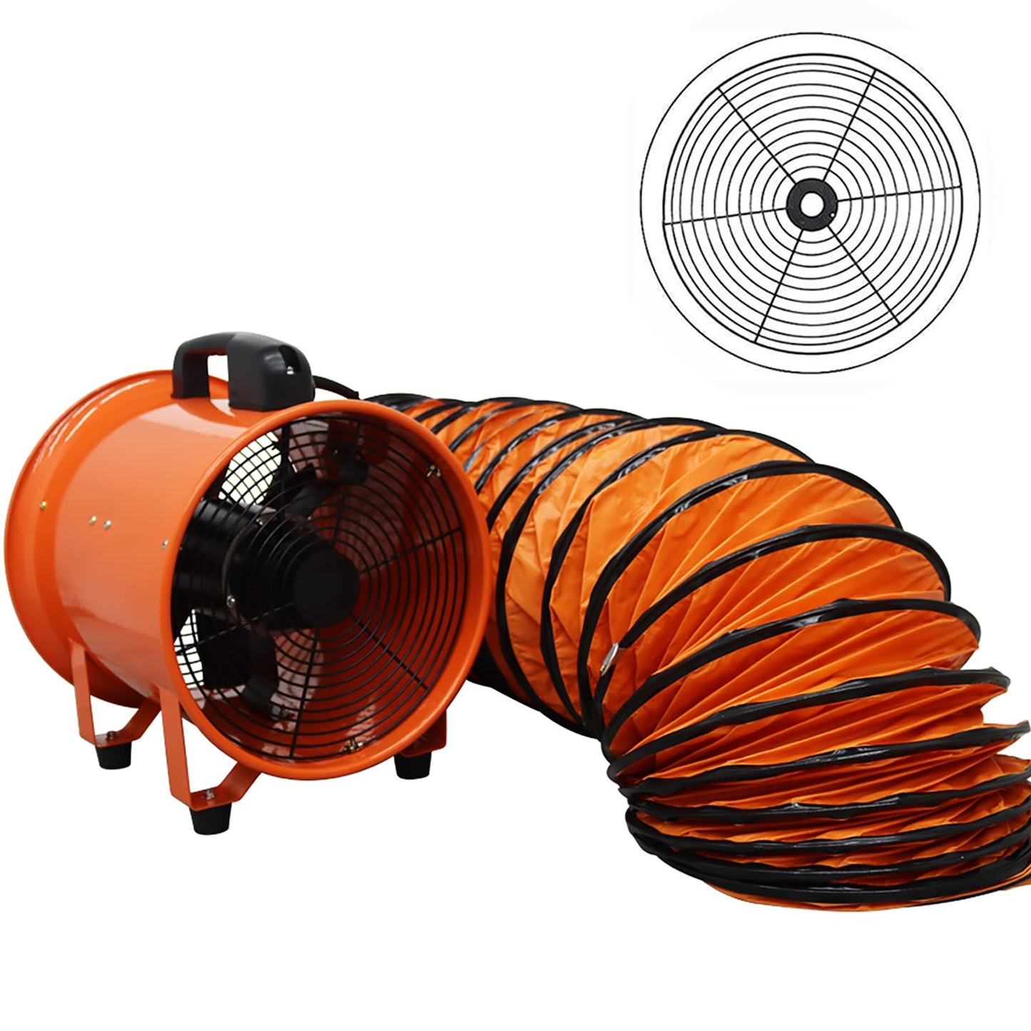 Maisutseb 10-Inch Cylinder Axial Exhaust Fan 110V Paint Booth Portable Ventilation Fan 2000CFM Spray Booth Paint Fumes Blower industrial Exhaust Fan With 16.4ft Duct Hose