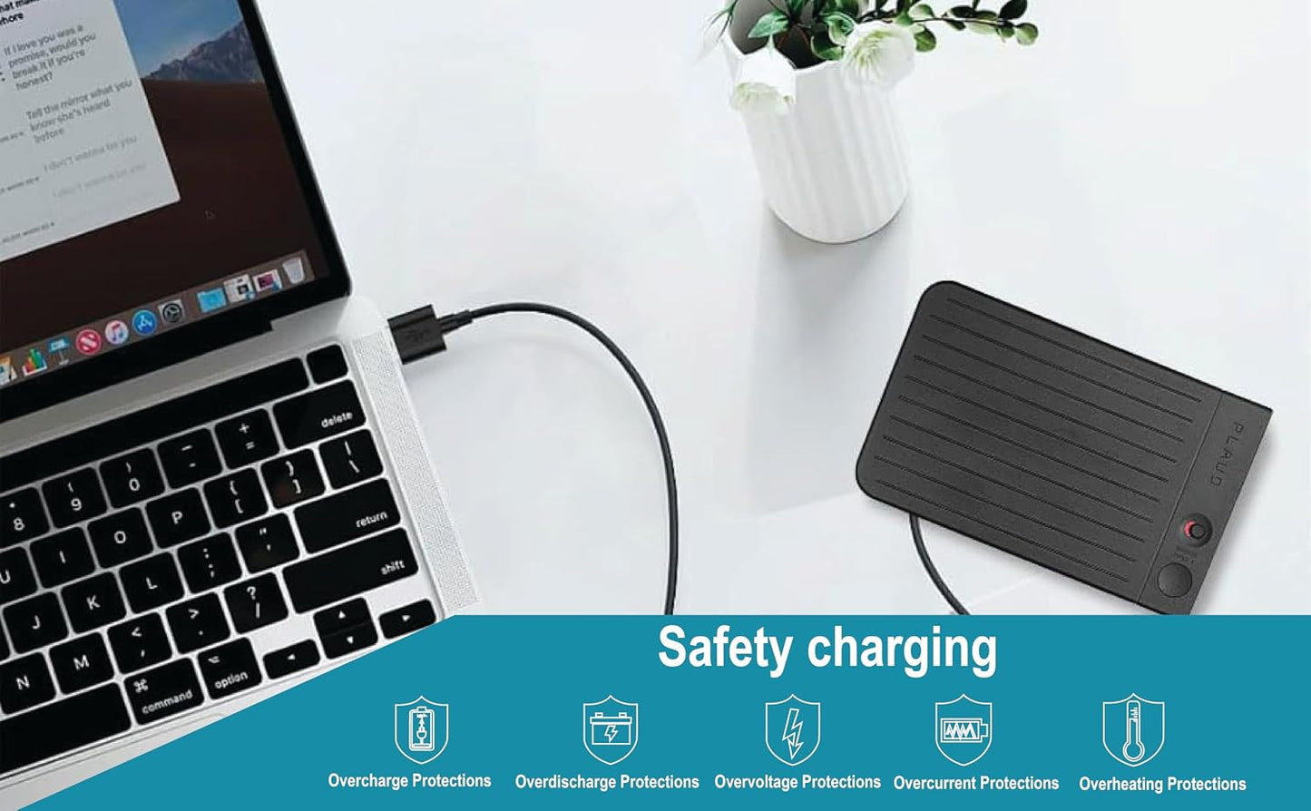 2xPack 4 USB C Magnetic Charger Cables for PLAUD Note AI Voice Recorder Pin Replacement Magnetic Charging Cable Cord