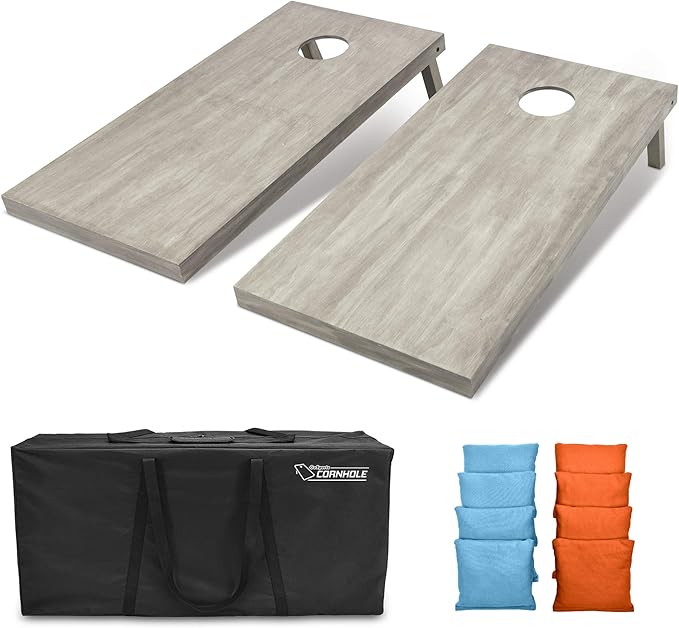 GoSports 4 ft x 2 ft Regulation Size Wooden Cornhole Boards Set - Includes Carrying Case and Bean Bags (Choose Your Colors) Over 100 Color Combinations
