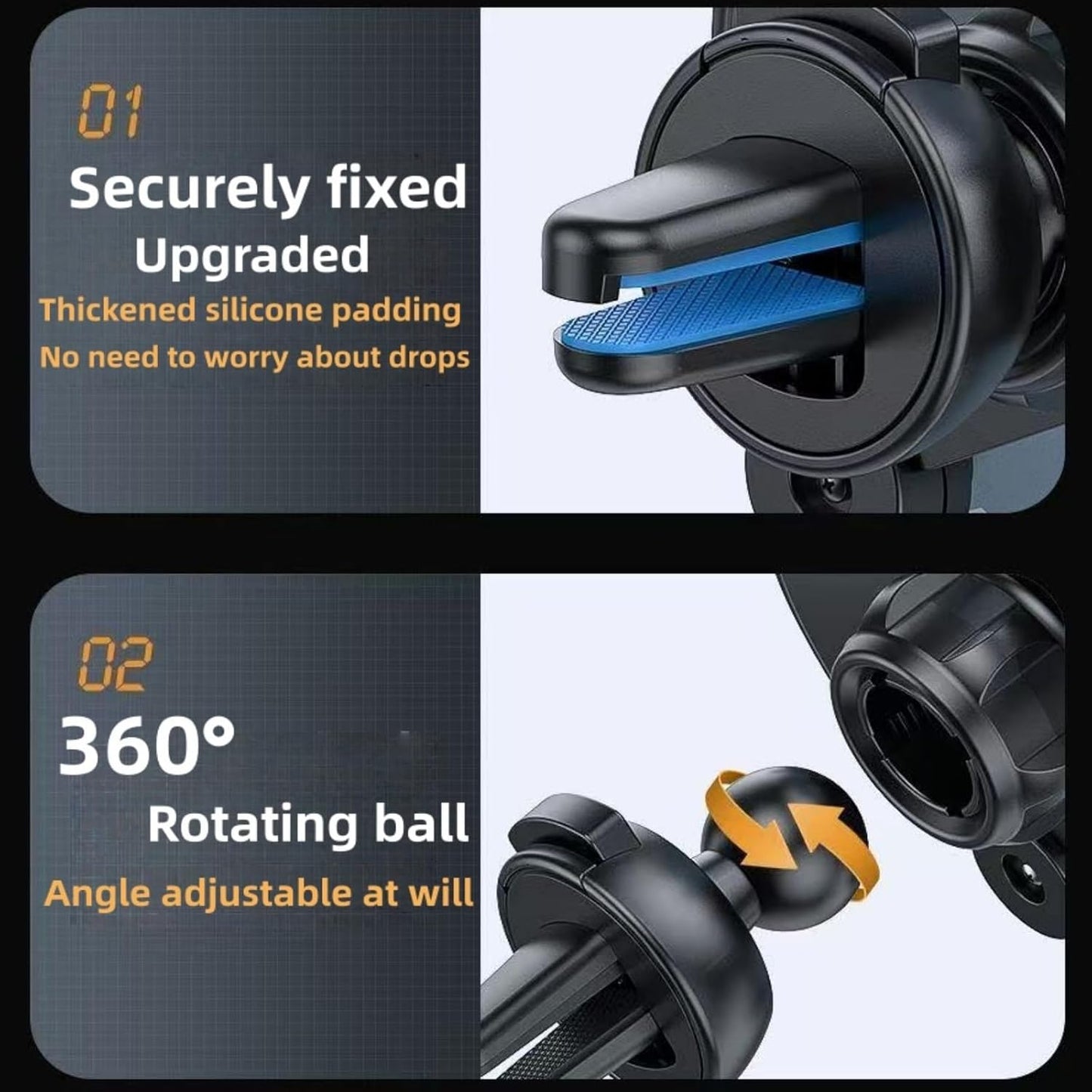 cdipkif 360 car air Vent Holder, Top-of-The-line car Phone Holder for iPhone Adjustable Angle, Compatible