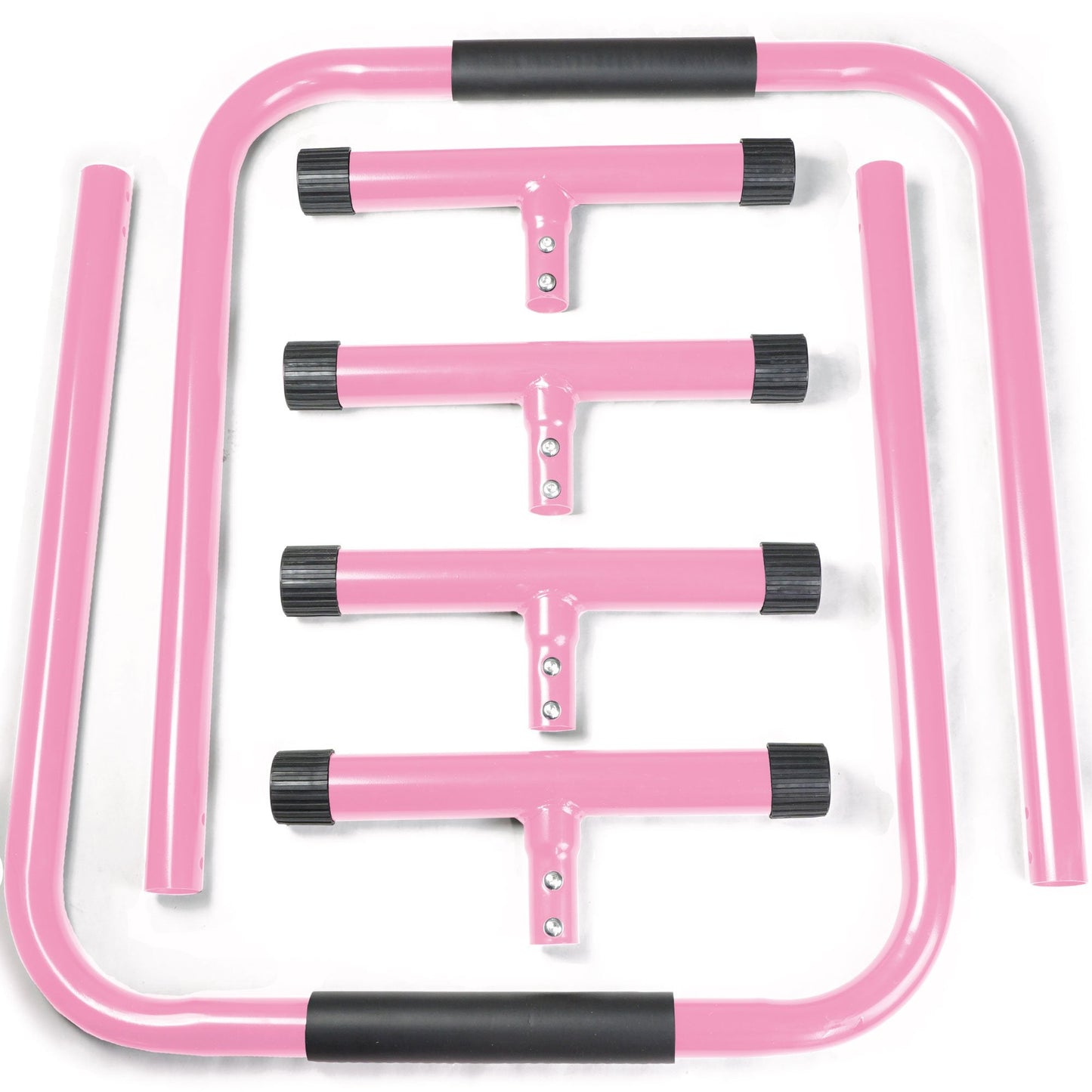 Titan Fitness Pink Dip Stand Station, Adjustable Height Upper Body Stabilizer Parallettes, Rated 300 LB for Tricep Dips, Pull-Ups, Push-Ups, L-Sits
