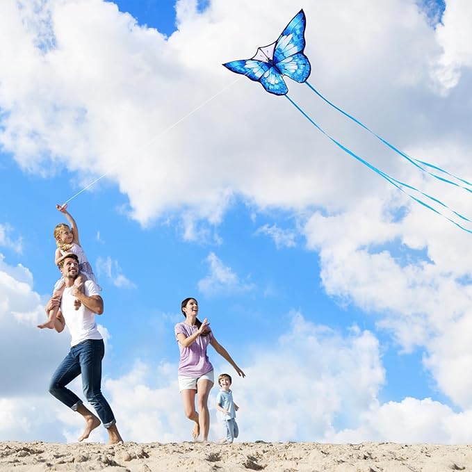 Xida Butterfly Kite for Kids & Adults, Easy to Fly, Ages 4-8, Large Kite with 300ft Handle, Perfect for Beach Trips