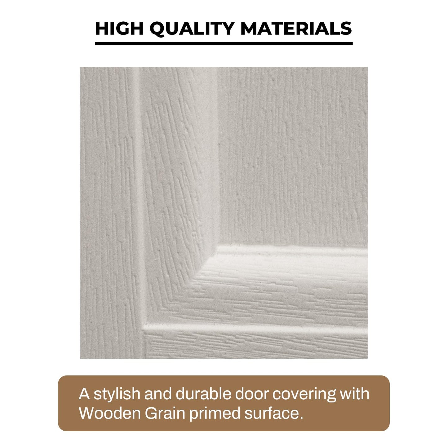 Fiberglass Entry Door, 36'' x 80'' Front Exterior Door with Brickmould and Vinyl Frame, Right Hand Inswing White Primed Knock-Down Door 4-9/16in, 6 Lite Low-E Glass