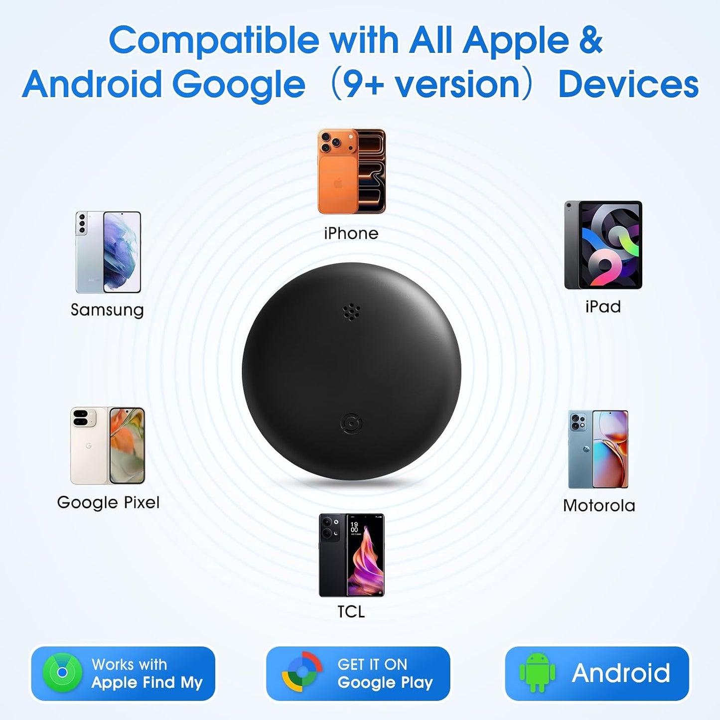 wuaerdy Mini GPS Tracker for Vehicles (Universally for Android & iOS), Hidden Car Location Tracker w/Magnetic Case