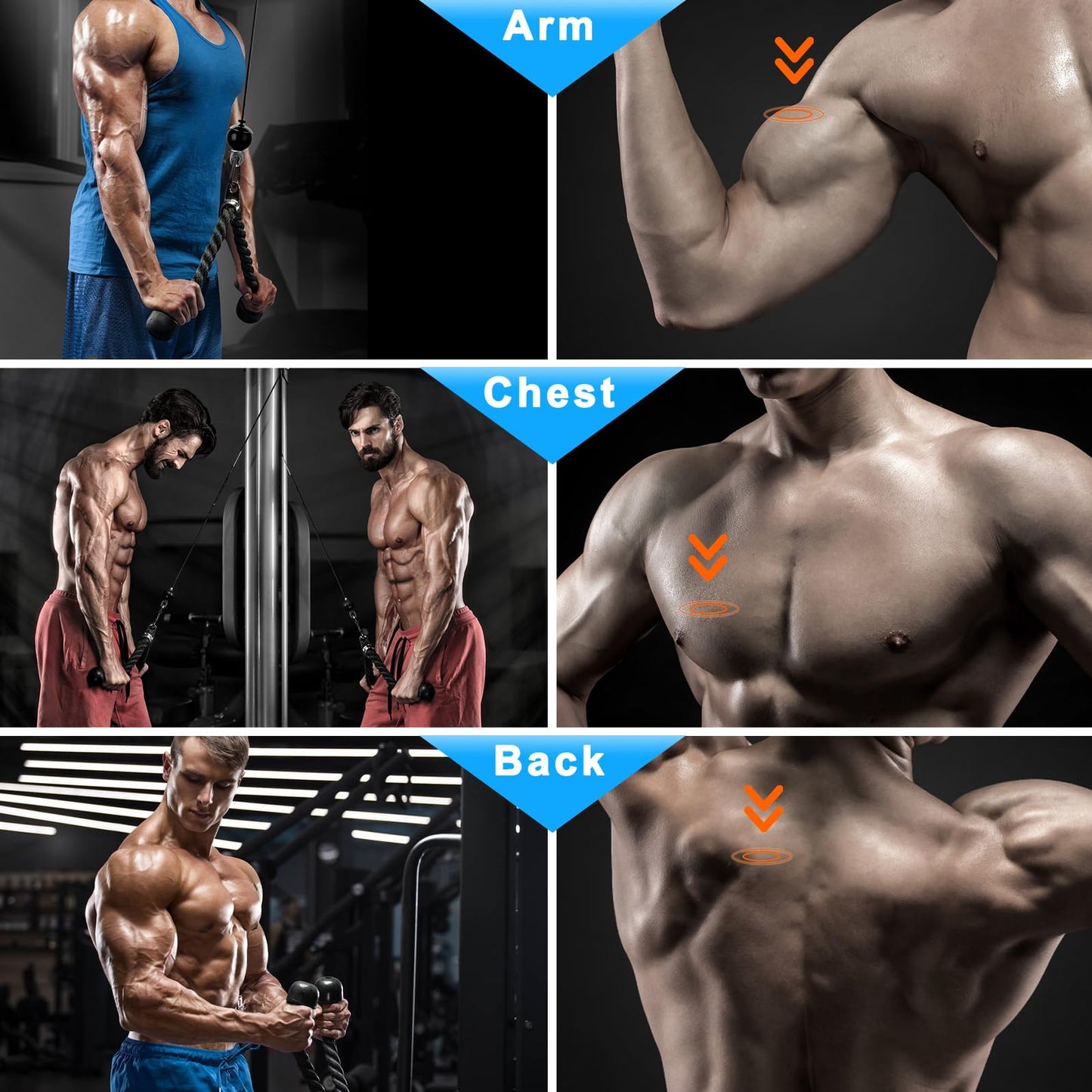Pulley System for Home Gym, Cable Pulley System Gym for LAT Pulldown Cable Machine Pulley Attachment with Tricep Rope Ideal for Biceps Curl, Arm Workouts, Strength Training