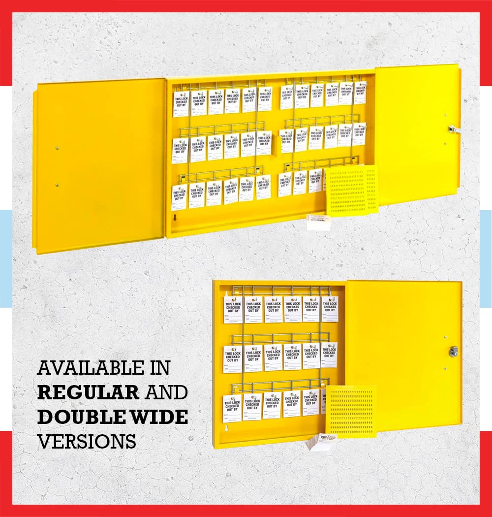 Windy City Cabinet Lockout Tagout Kit, Padlock Control Center for Safe Padlock Storage
