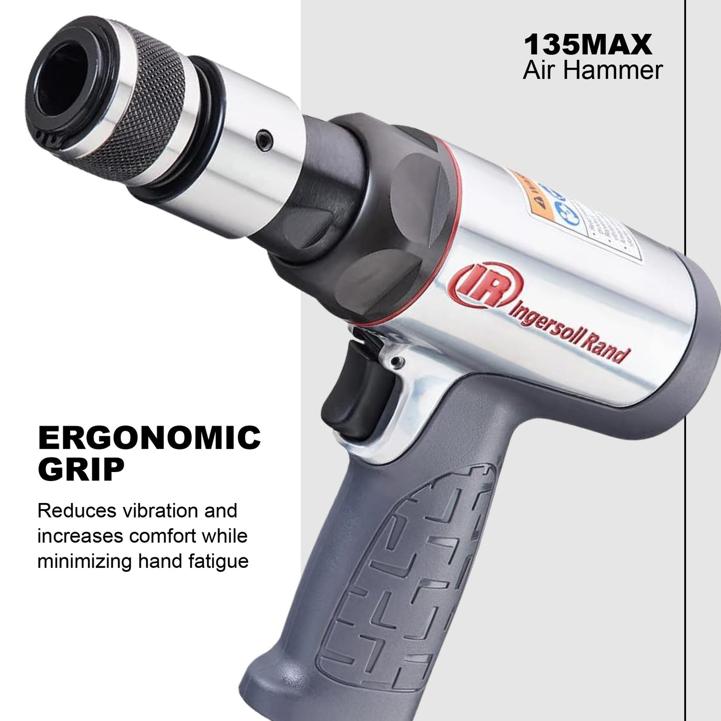Ingersoll Rand 123MAX Vibration Reduced Air Hammer, 3,530 BPM, 2-5/8" Stroke, Round Shank