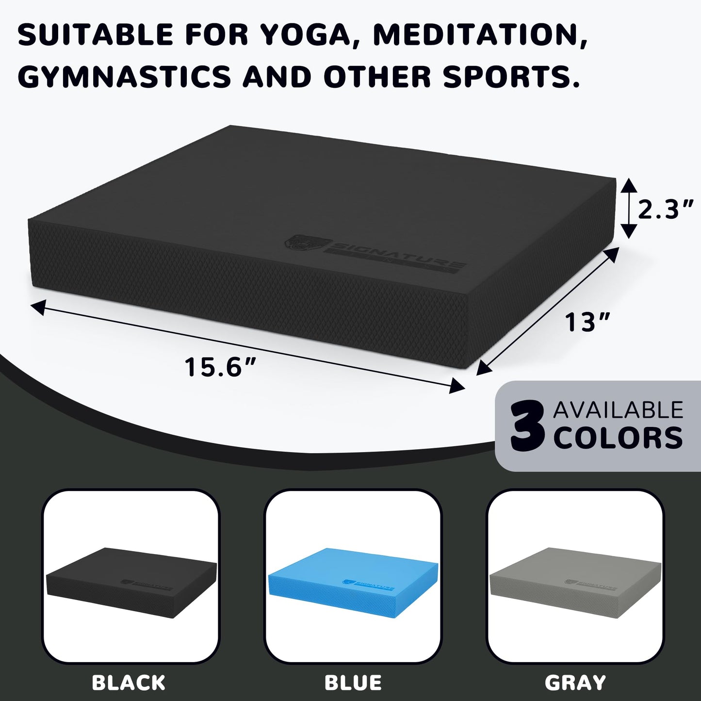 Fitvids Balance Pad with Non-slip, Black