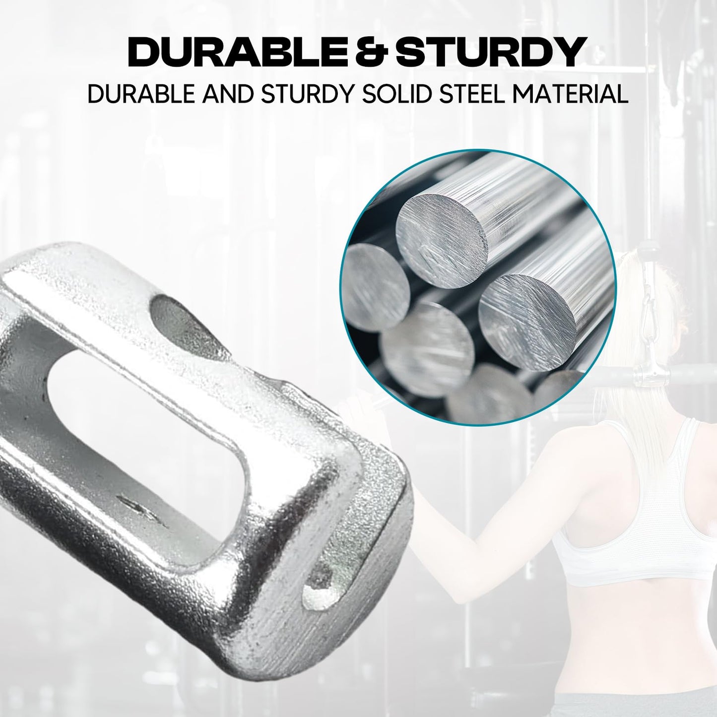 DYNWAVE Gym Machine Cable Stoppers Balls Stopper Fixing Set Weight Cable Machine Clothesline Pulley Set Terminals Heavy Duty for Exercise Workout Home, B