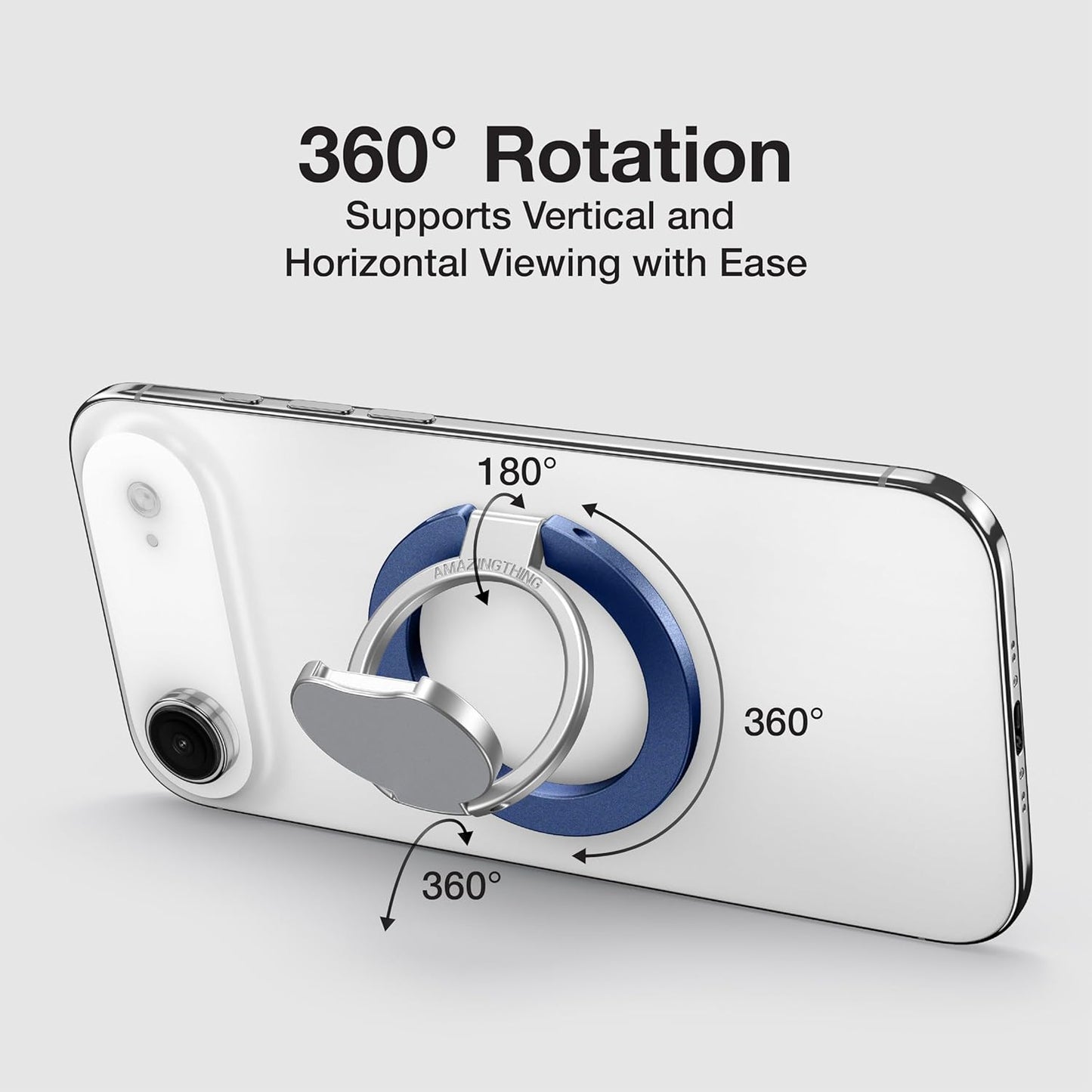 AMAZINGthing 17/16/15/14/13/12 [Titan PRO MagFlex Grip Removable Phone Grip & Kickstand, Dual-Magnetic Mount
