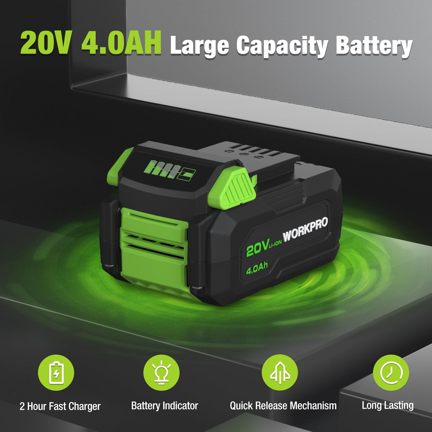 WORKPRO 20V Cordless Mini Circular Saw, 4-1/2" Compact Wireless Circular Saw 4.0Ah Battery, Fast Charger, 3 Blades, 4500RPM, Laser Guide, Max Cutting Depth 1-11/16"(90°), 1-1/8"(45°)